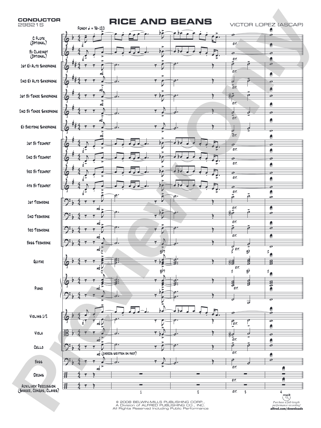 Rice and Beans: Score