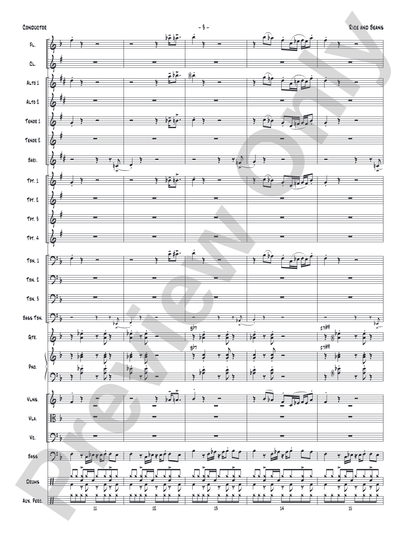 Rice and Beans: Score