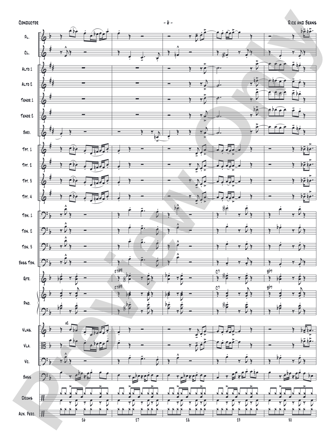 Rice and Beans: Score