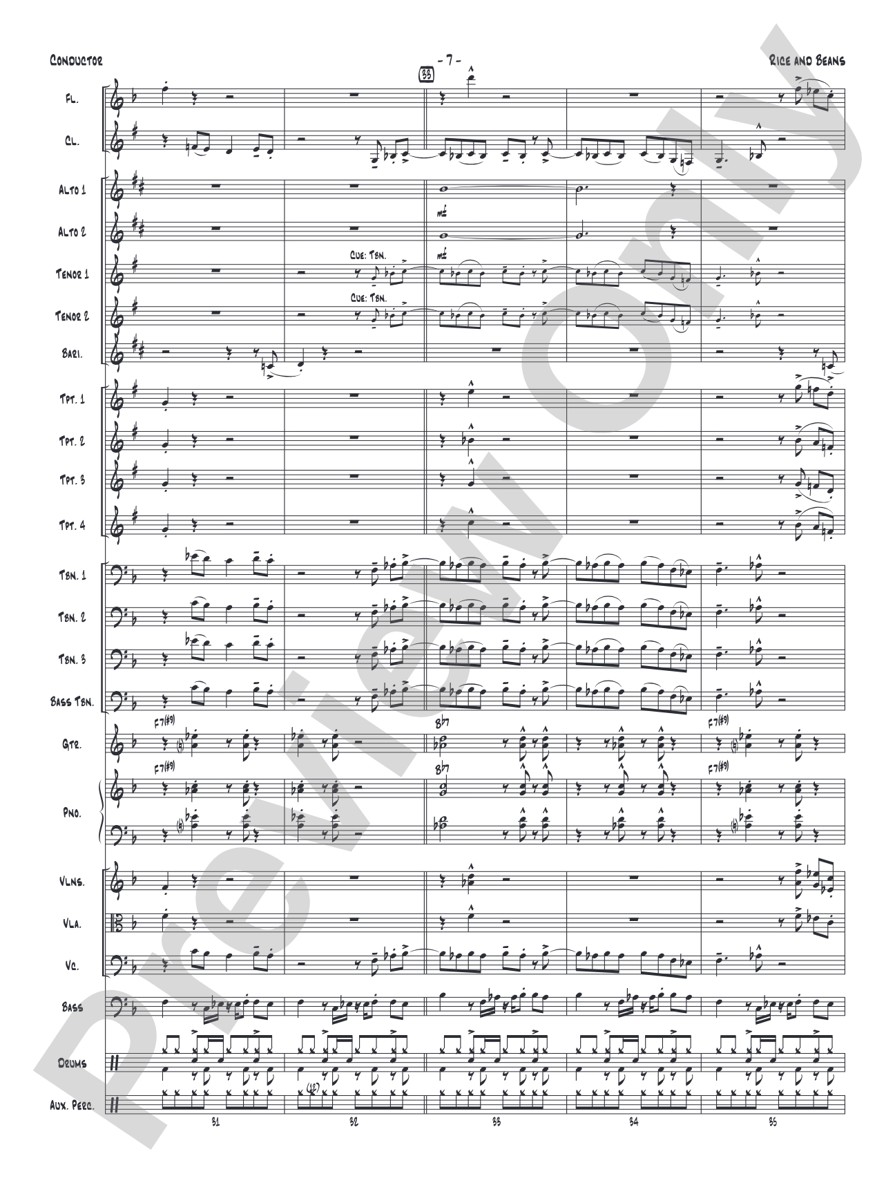 Rice and Beans: Score