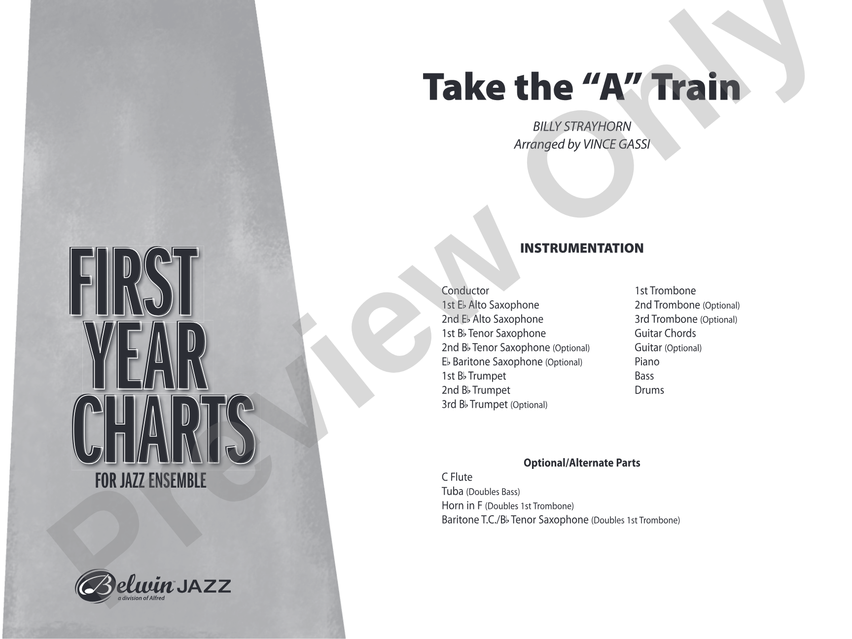 Take the "A" Train: Jazz Ensemble Conductor Score & Parts