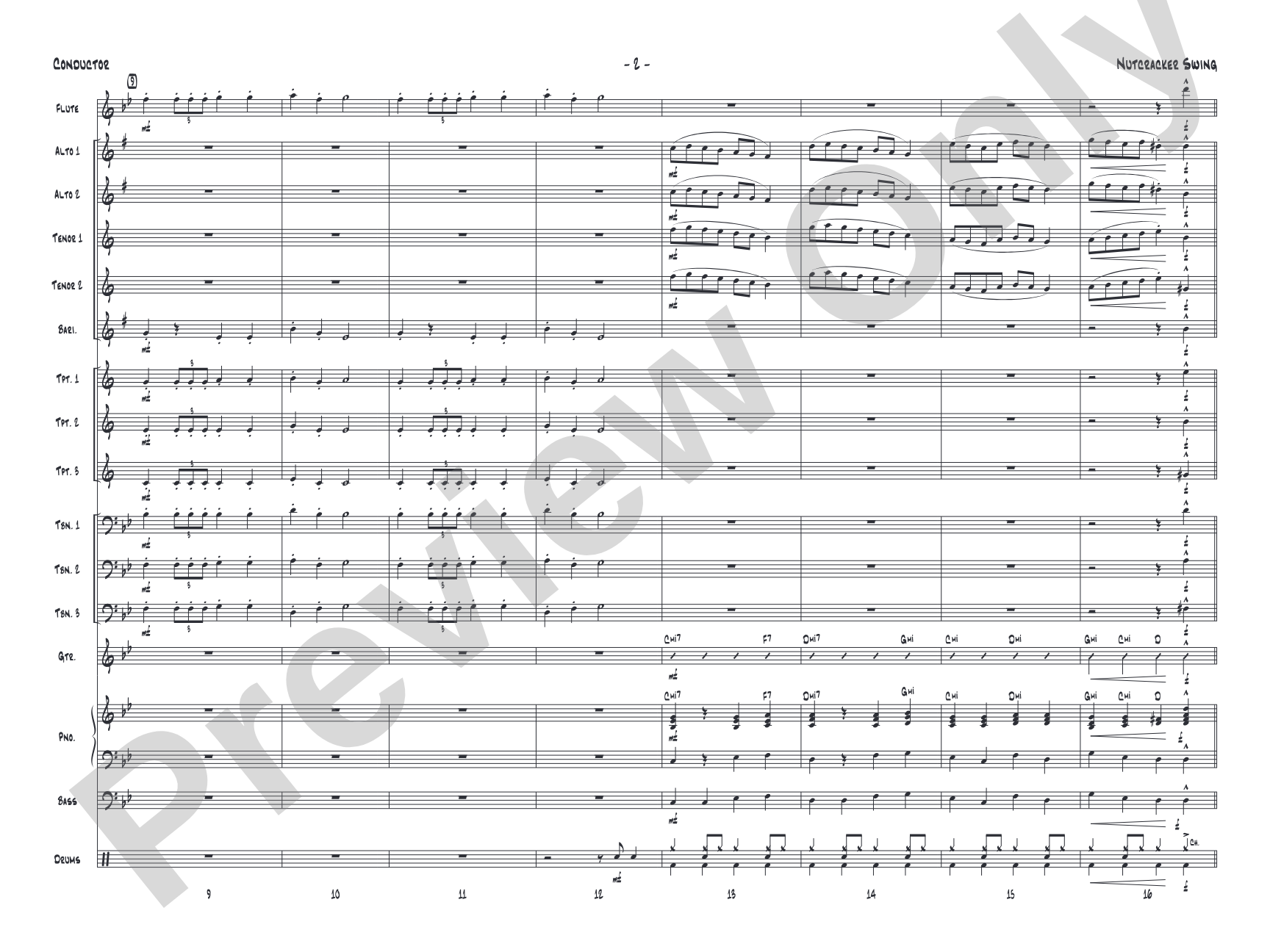Nutcracker Swing: Jazz Ensemble Conductor Score & Parts