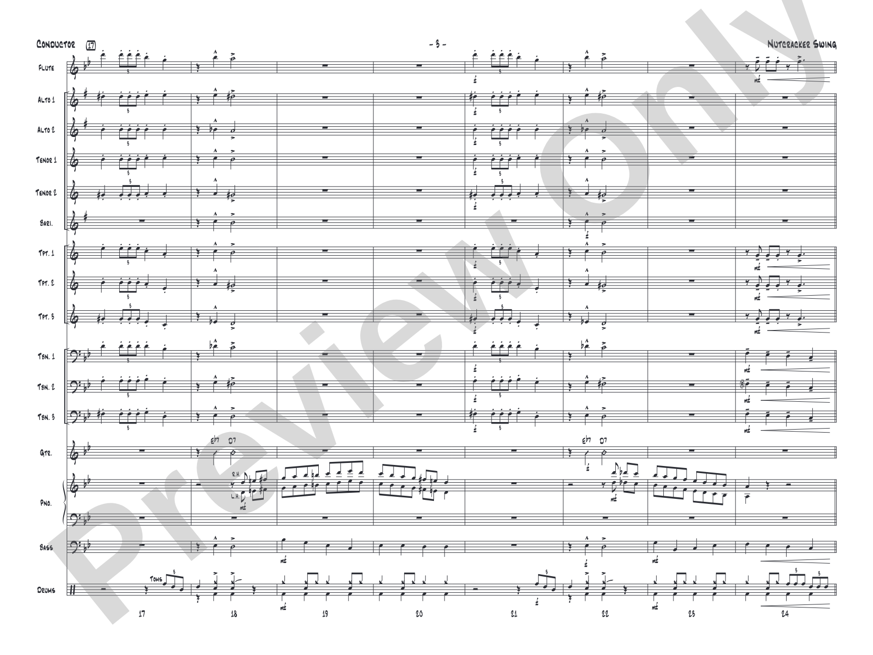 Nutcracker Swing: Jazz Ensemble Conductor Score & Parts