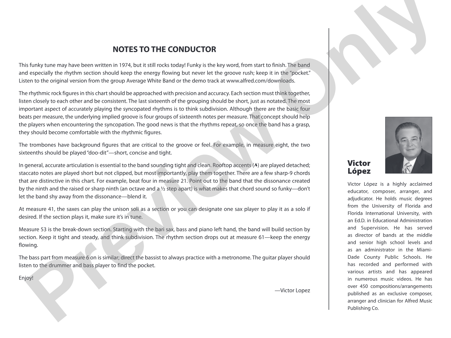 Pick Up the Pieces: Jazz Ensemble Conductor Score & Parts