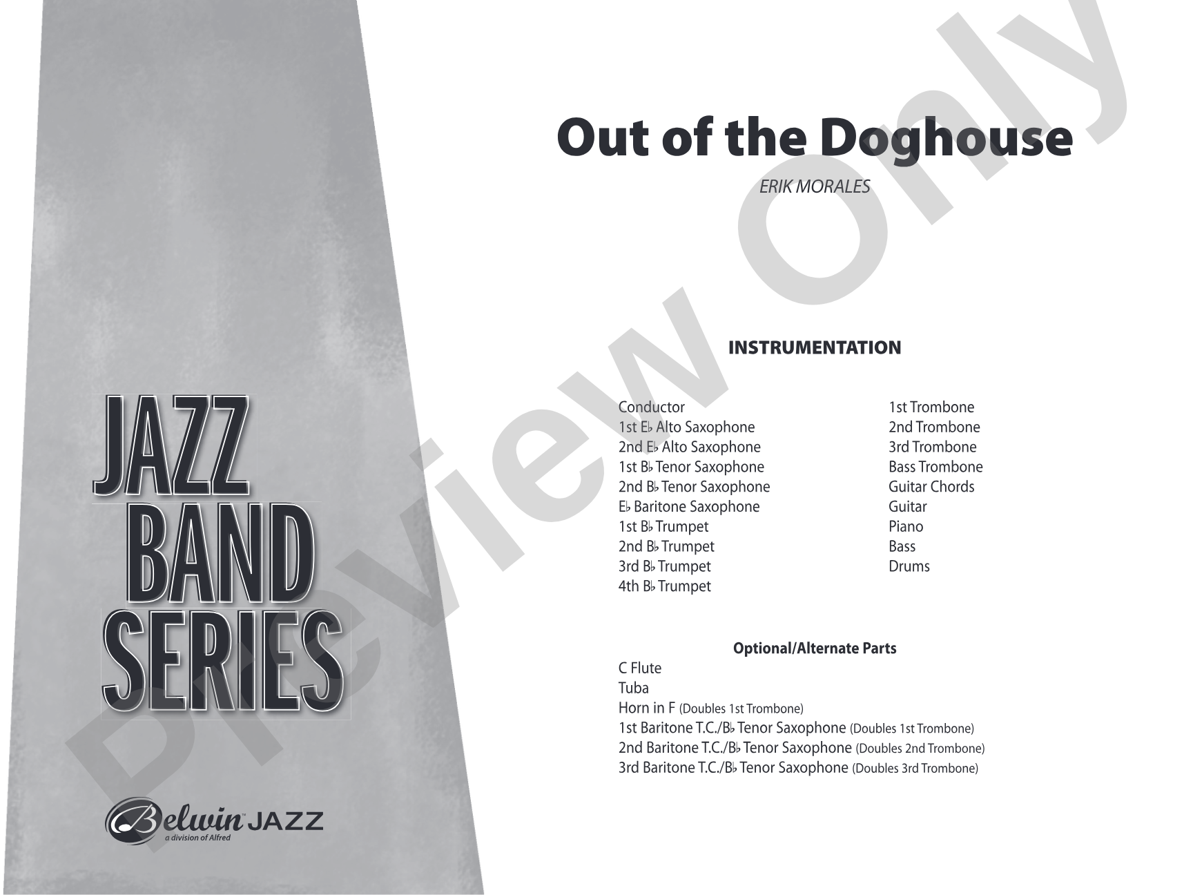 Out of the Doghouse: Jazz Ensemble Conductor Score & Parts