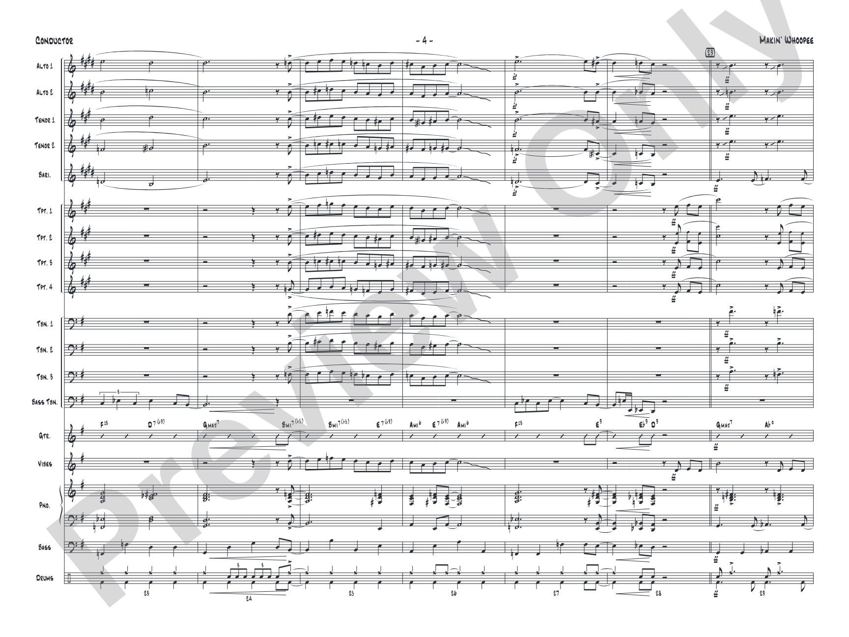 Makin' Whoopee: Score