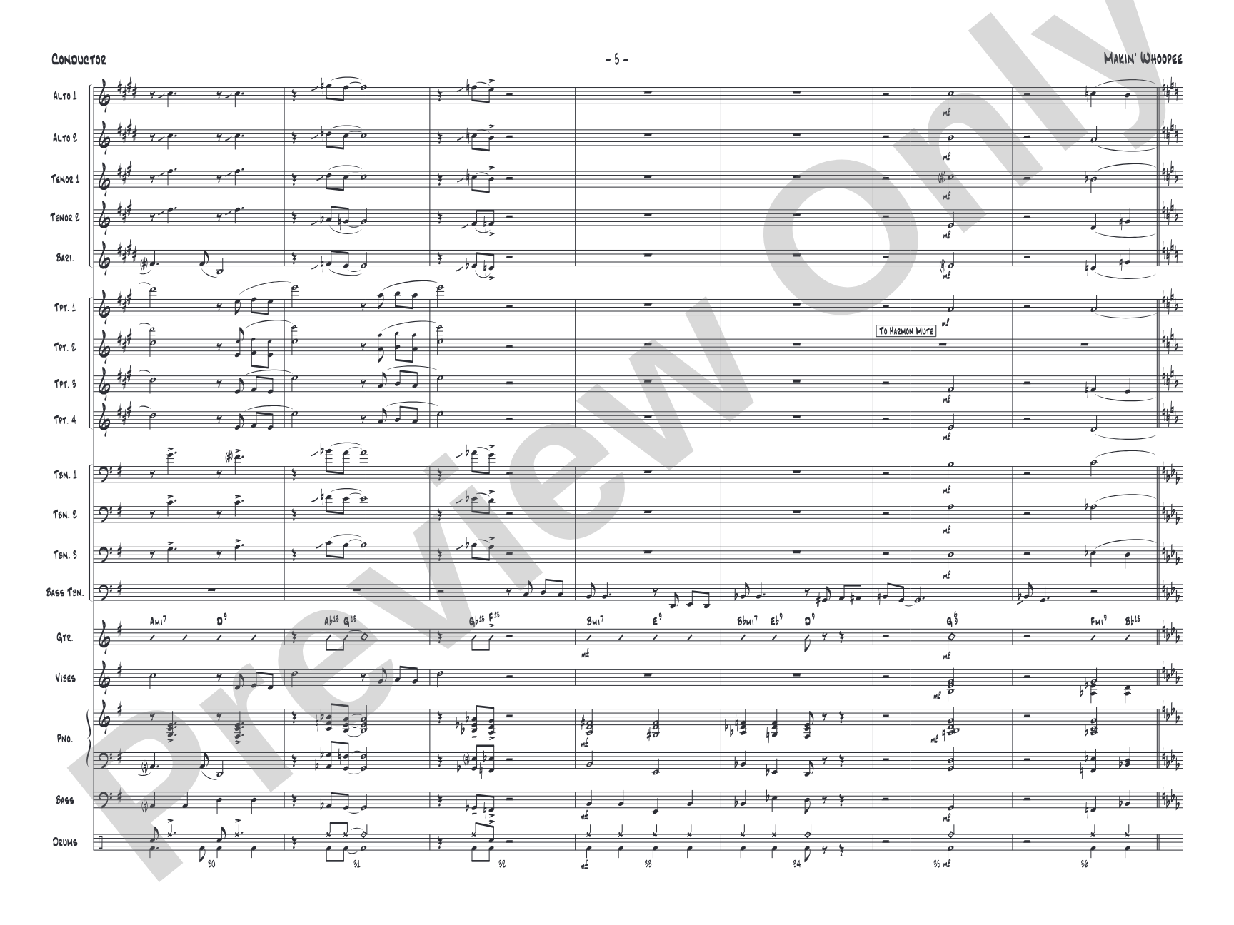 Makin' Whoopee: Score