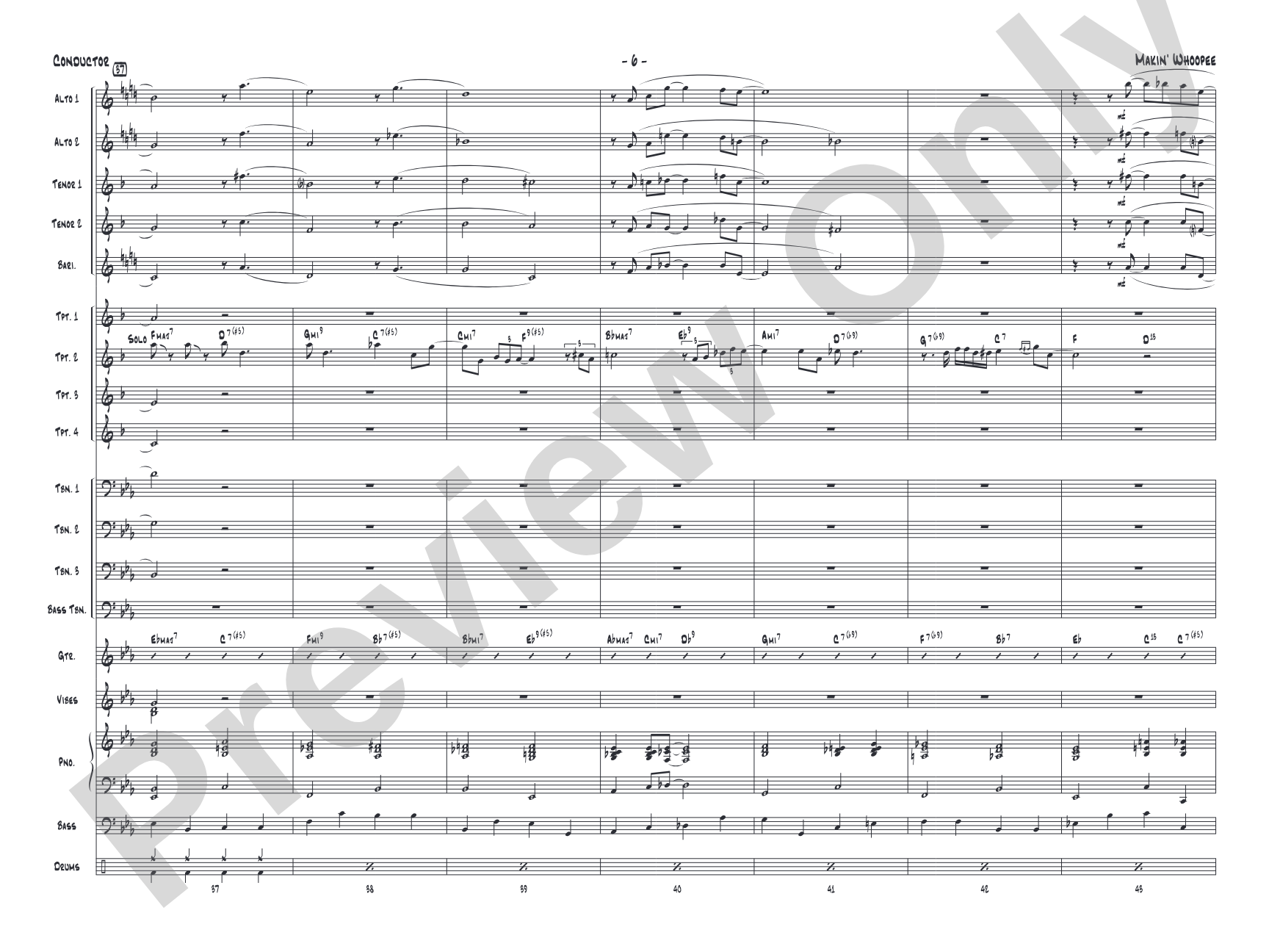 Makin' Whoopee: Score