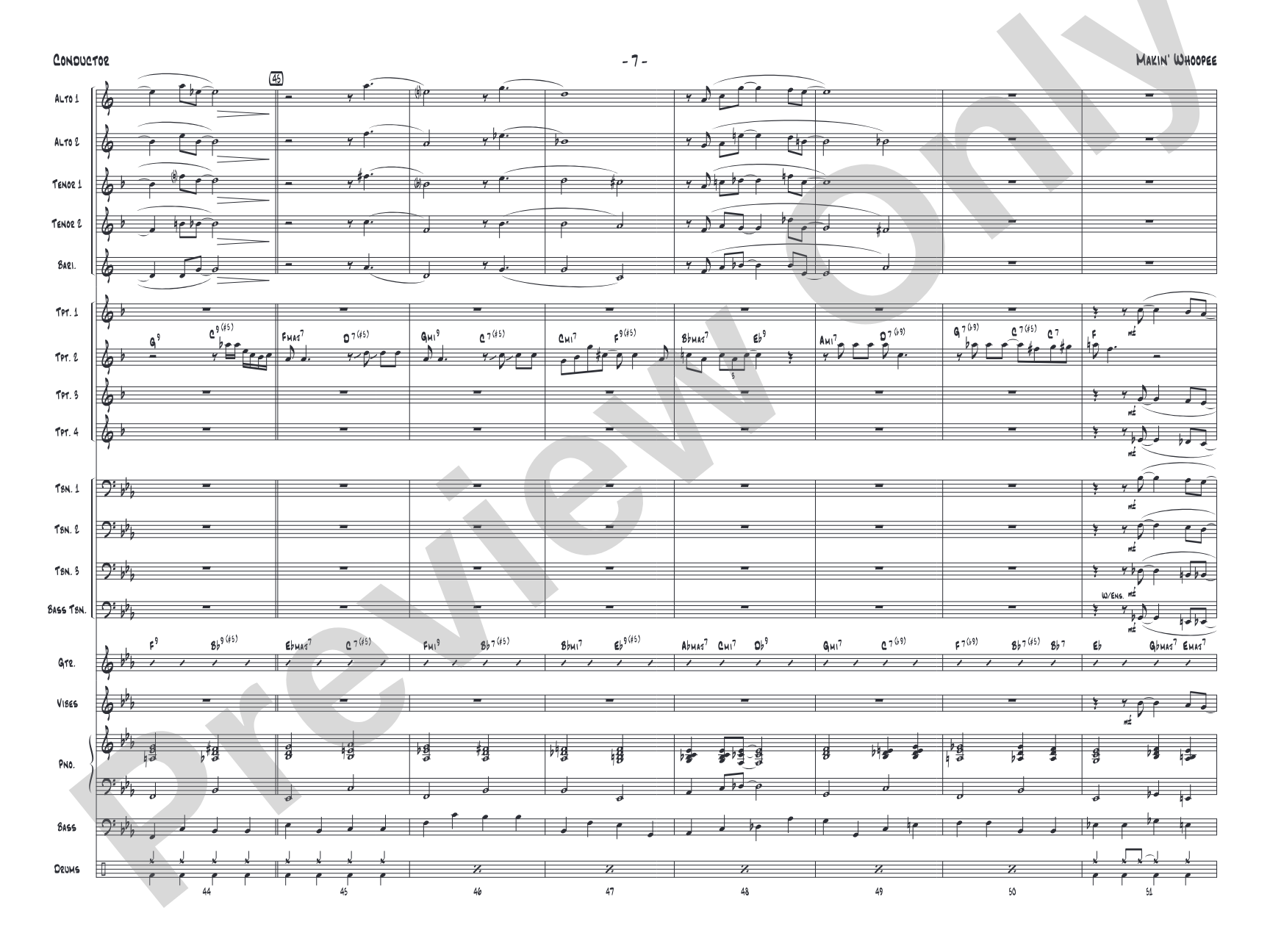 Makin' Whoopee: Score