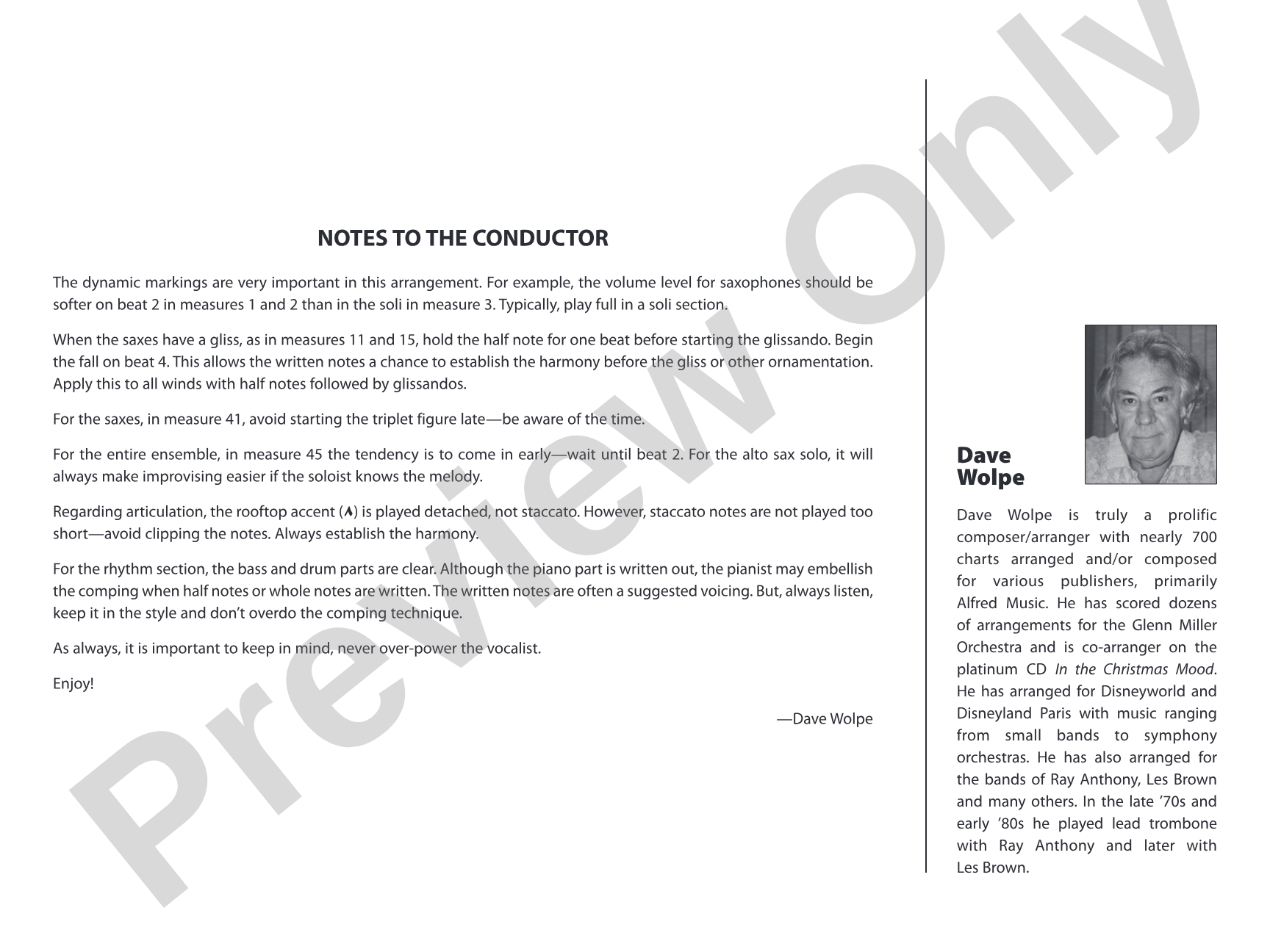 How About You?: Vocal Solo with Jazz Ensemble Conductor Score & Parts