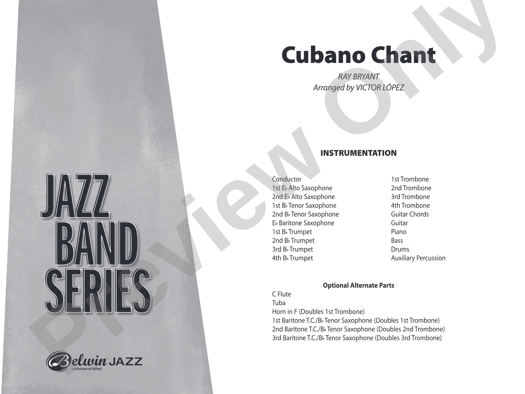 Cubano Chant: Jazz Ensemble Conductor Score & Parts