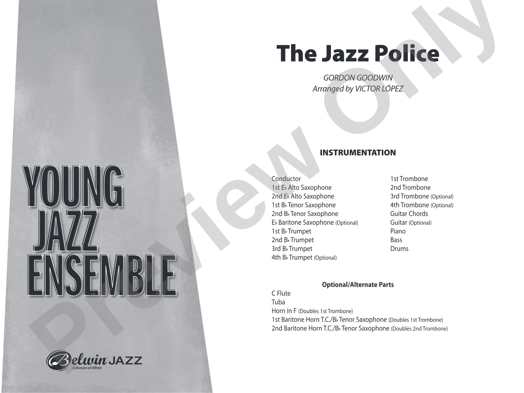 The Jazz Police: Jazz Ensemble Conductor Score & Parts