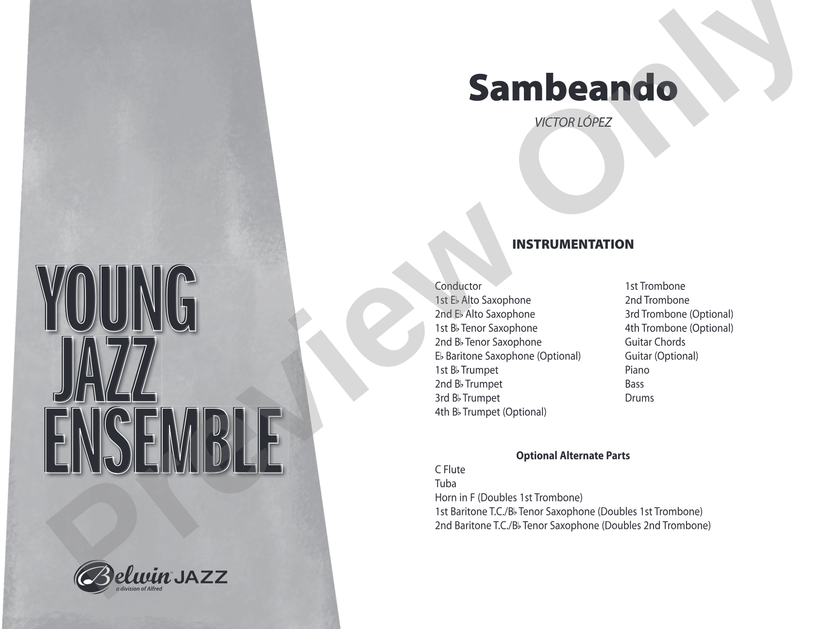 Sambeando: Jazz Ensemble Conductor Score & Parts