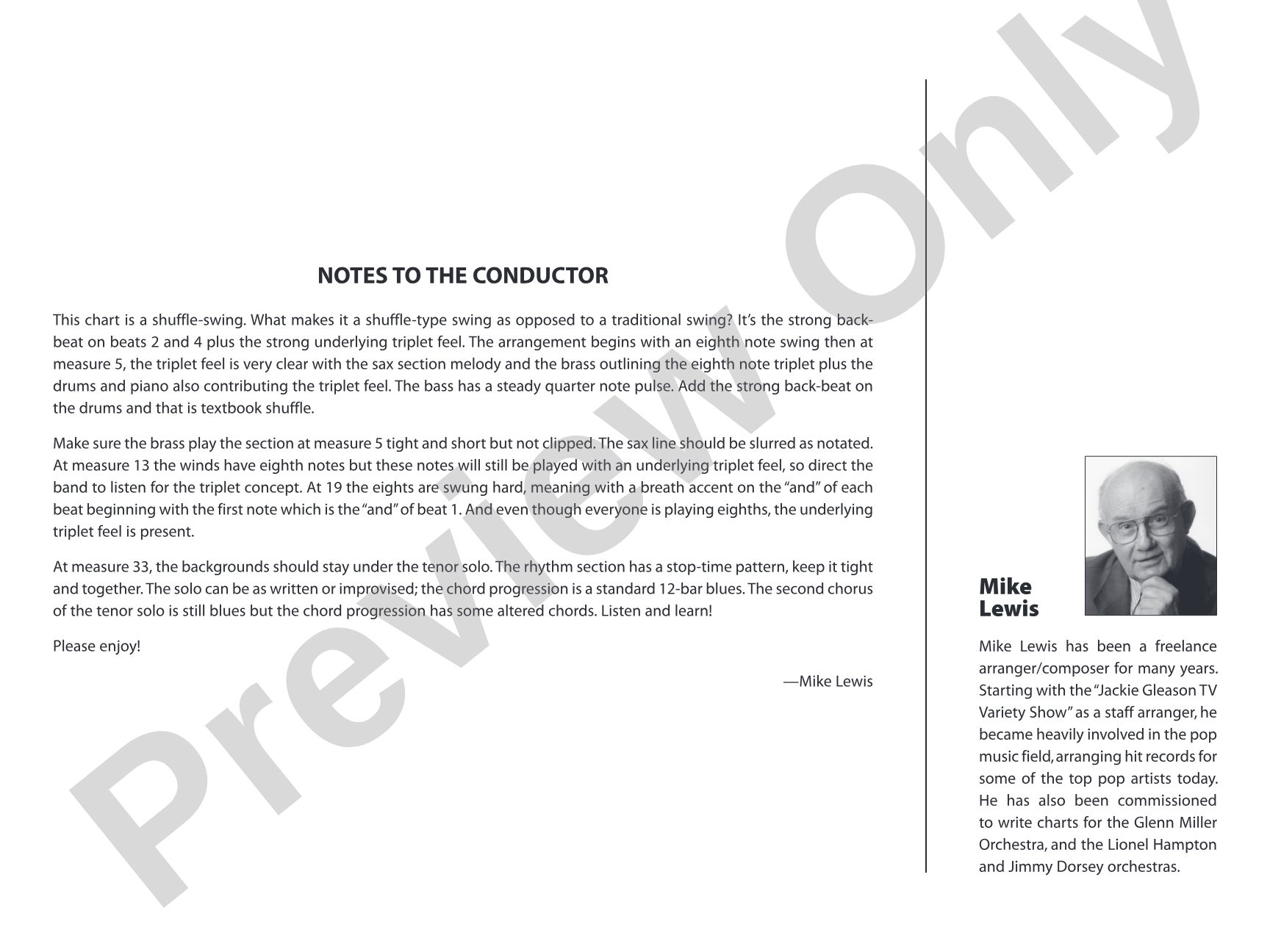 Double or Nothing: Jazz Ensemble Conductor Score & Parts