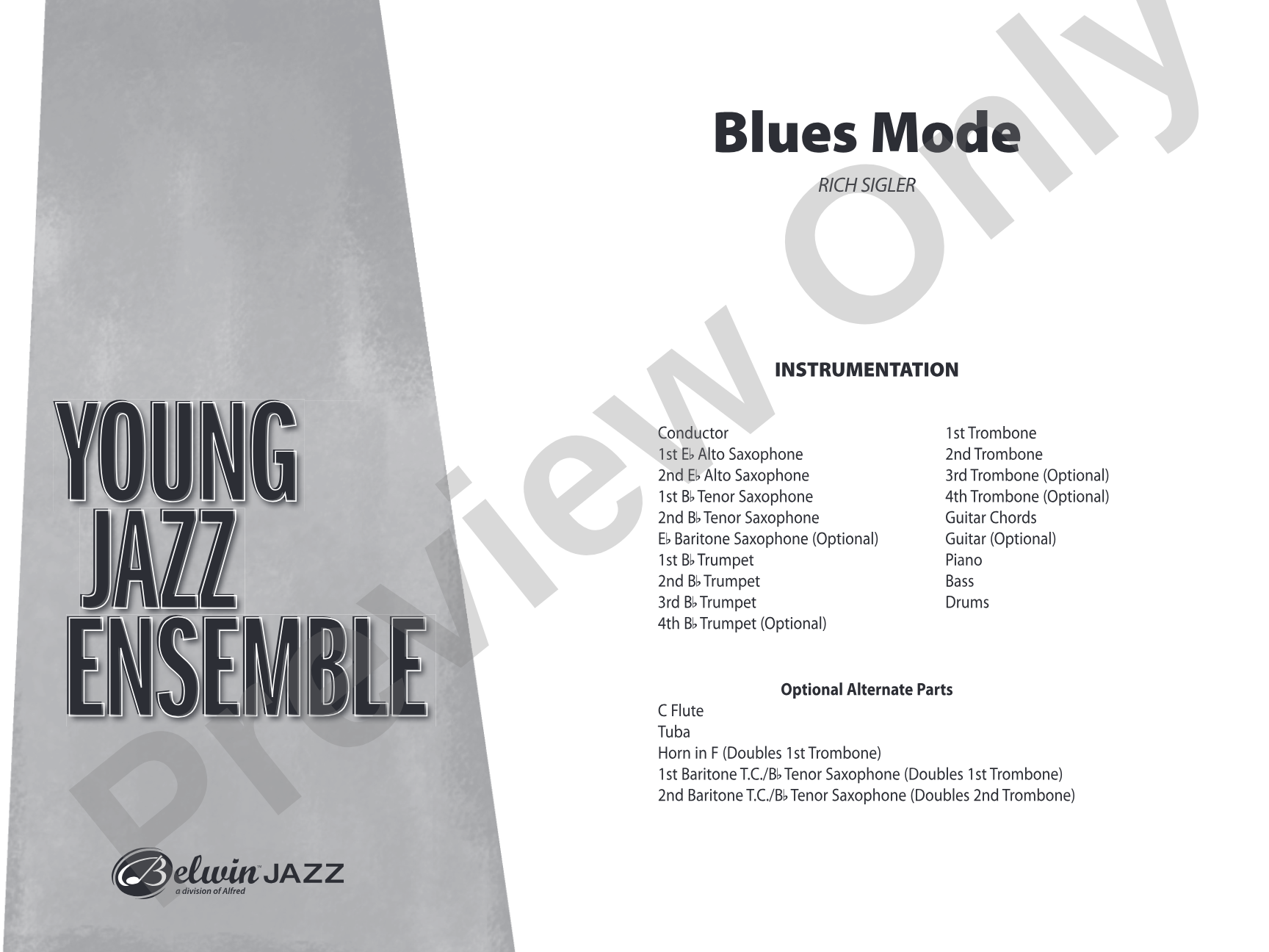 Blues Mode: Jazz Ensemble Conductor Score & Parts