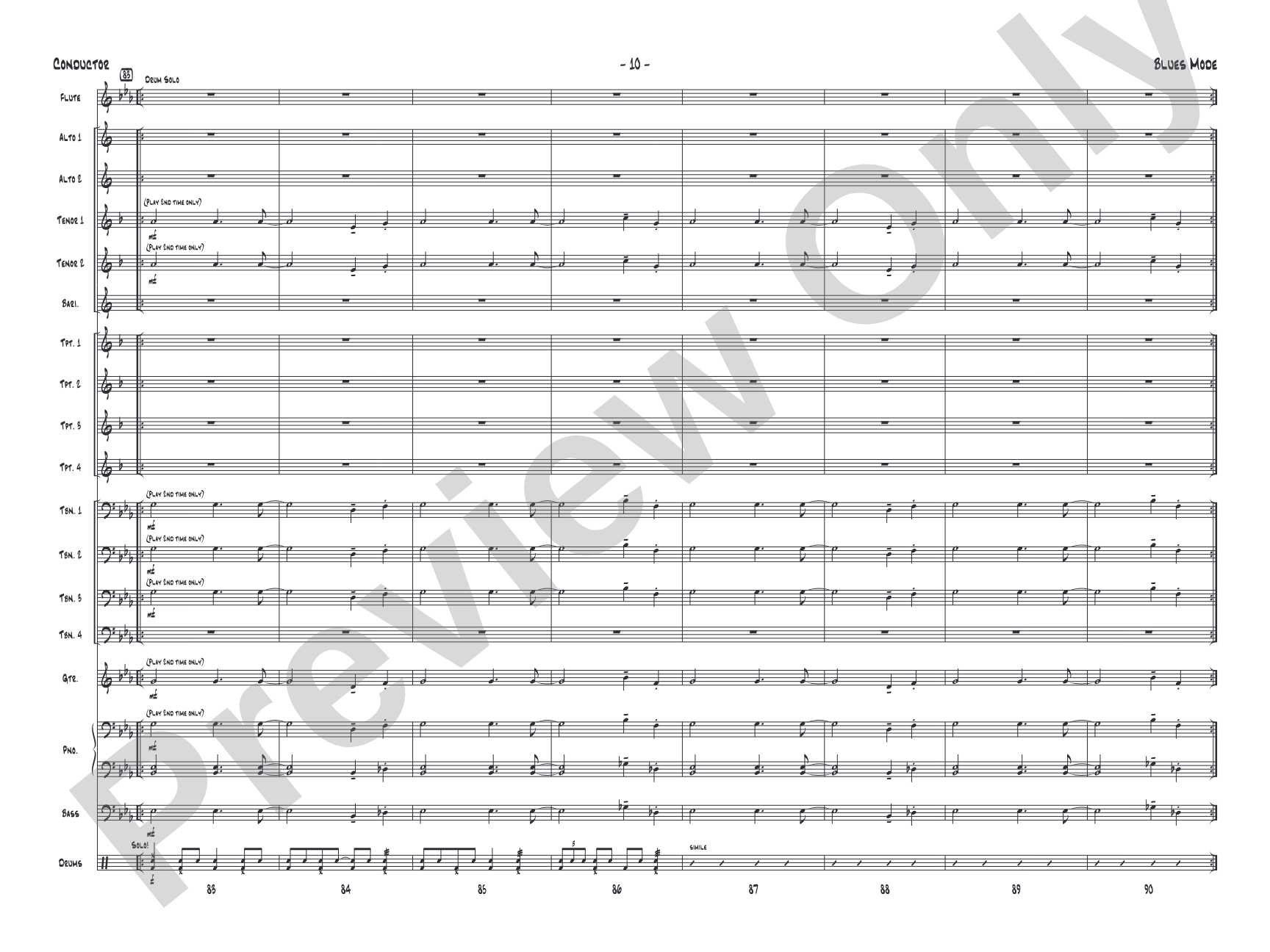 Blues Mode: Jazz Ensemble Conductor Score & Parts