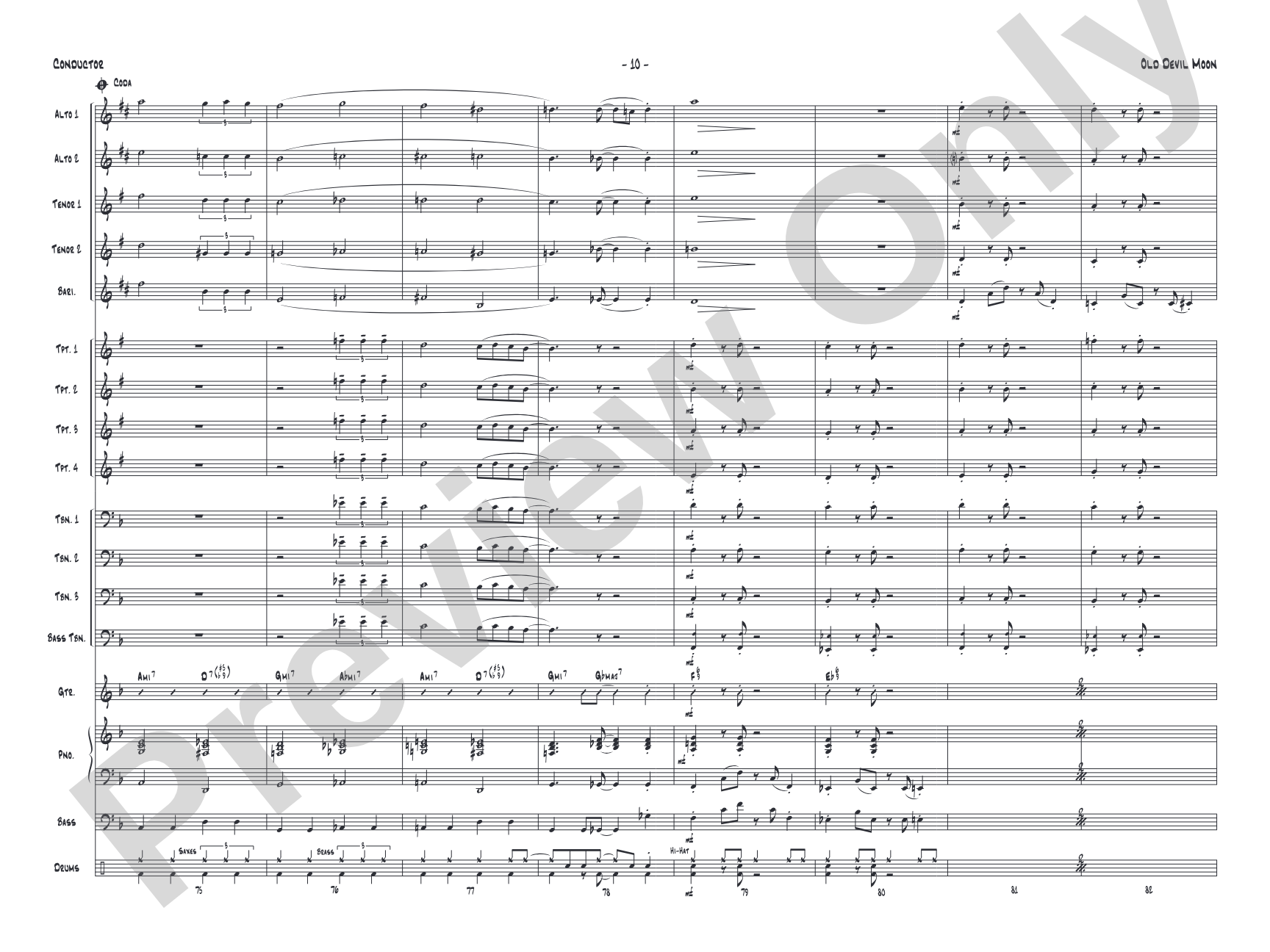 Old Devil Moon: Score
