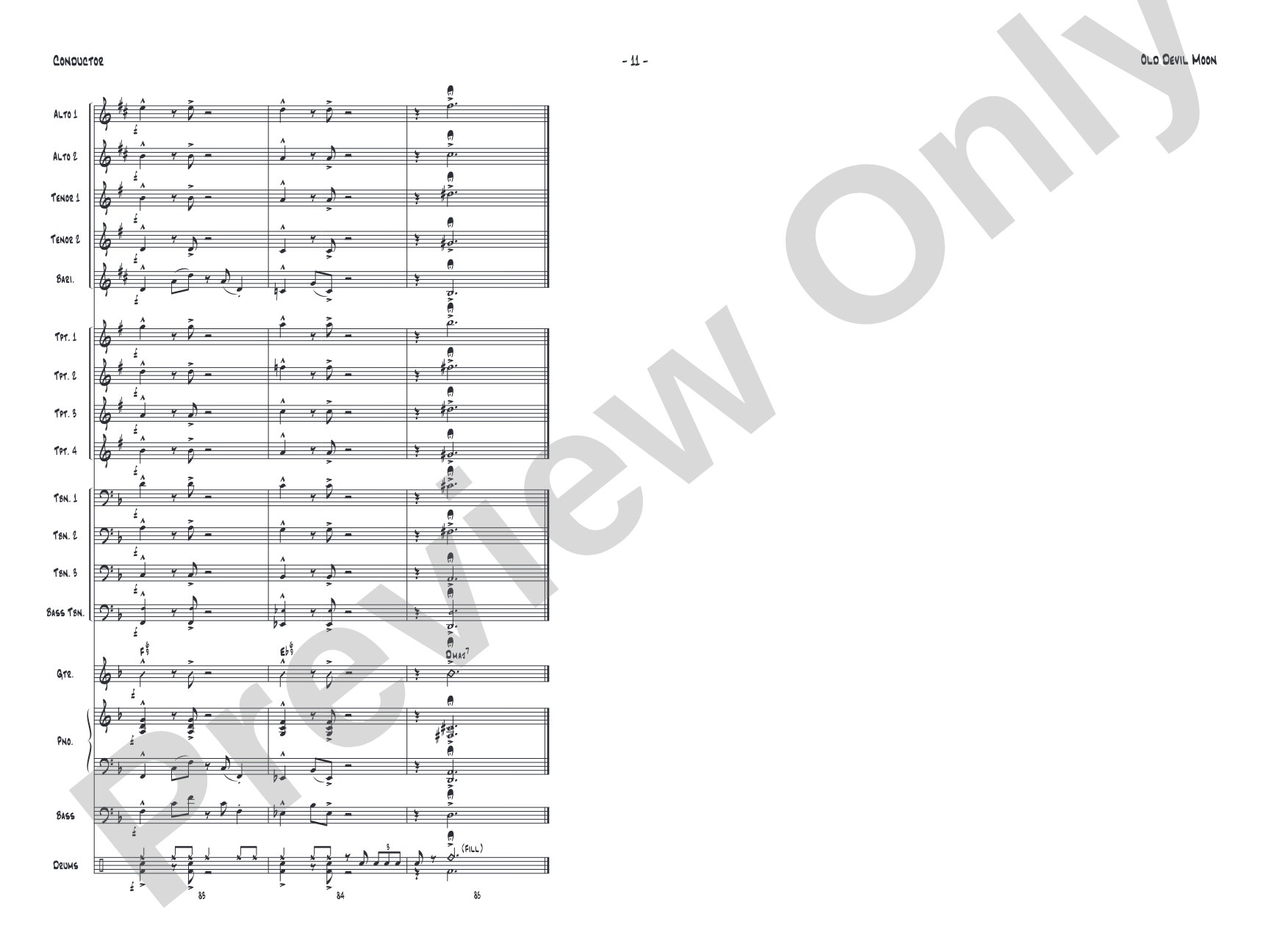 Old Devil Moon: Score