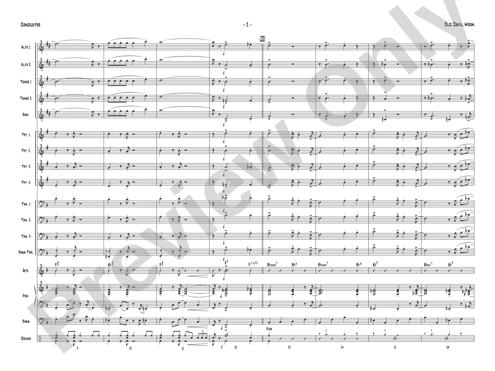 Old Devil Moon: Score