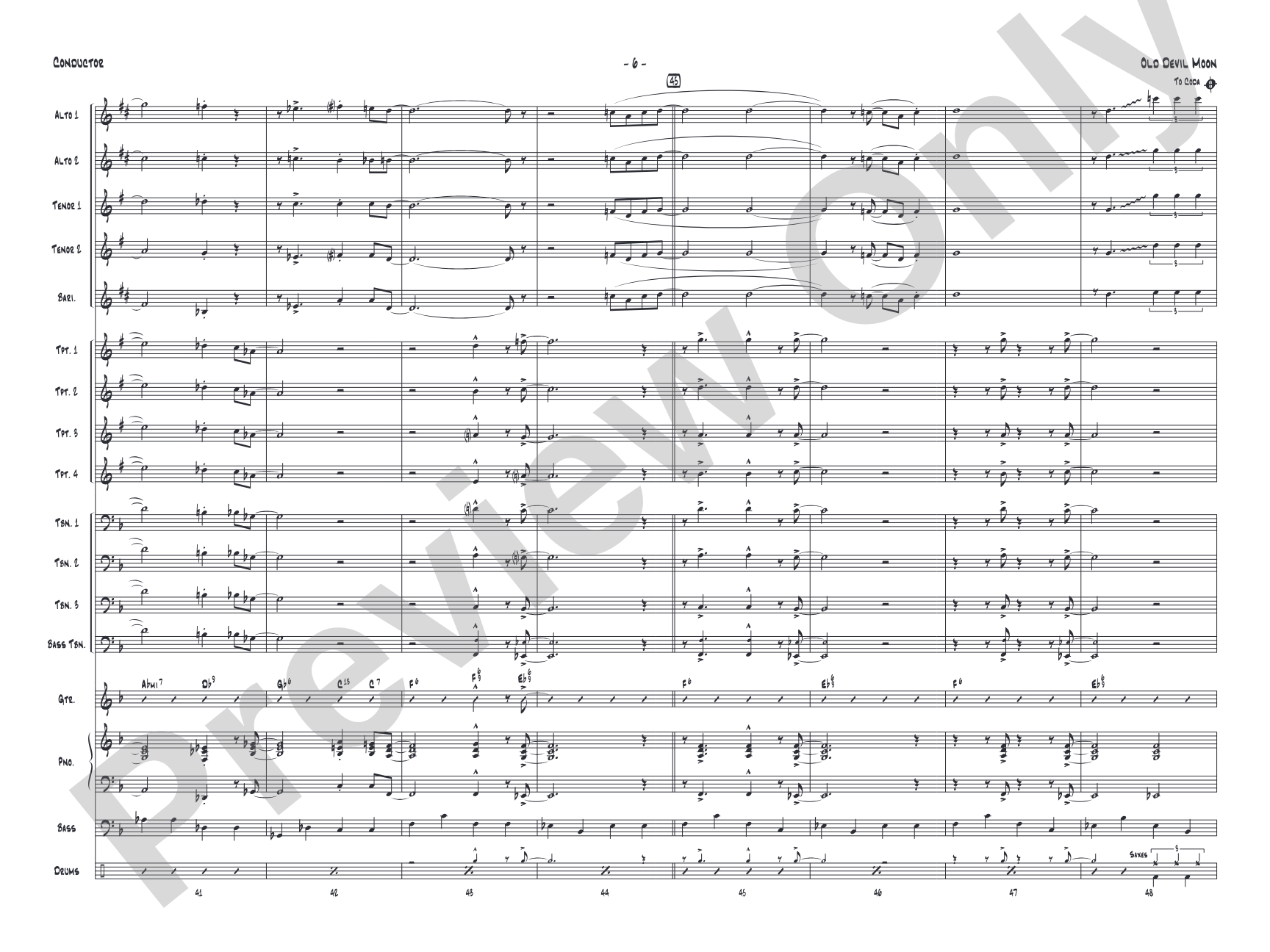 Old Devil Moon: Score