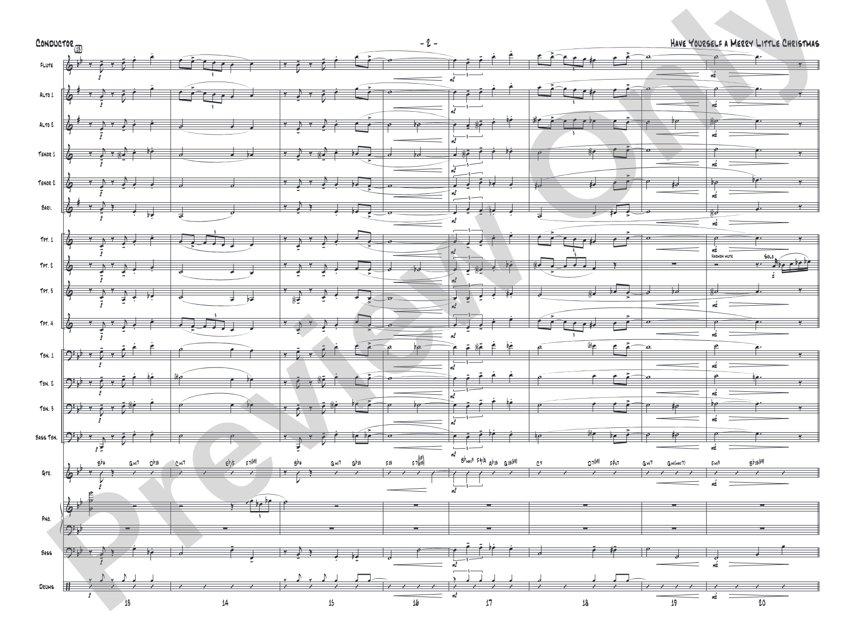 Have Yourself a Merry Little Christmas: Jazz Ensemble Conductor Score & Parts
