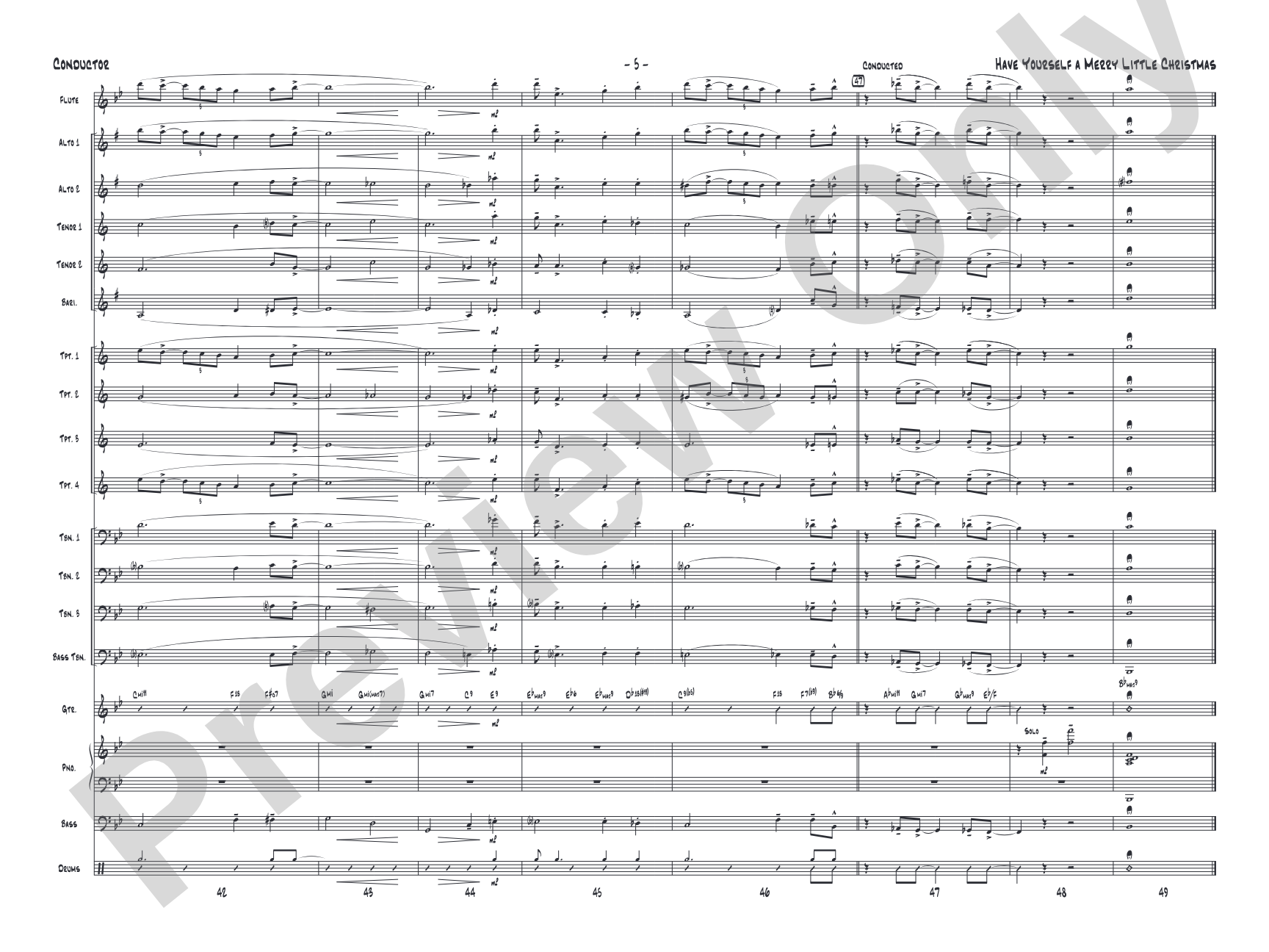 Have Yourself a Merry Little Christmas: Jazz Ensemble Conductor Score & Parts
