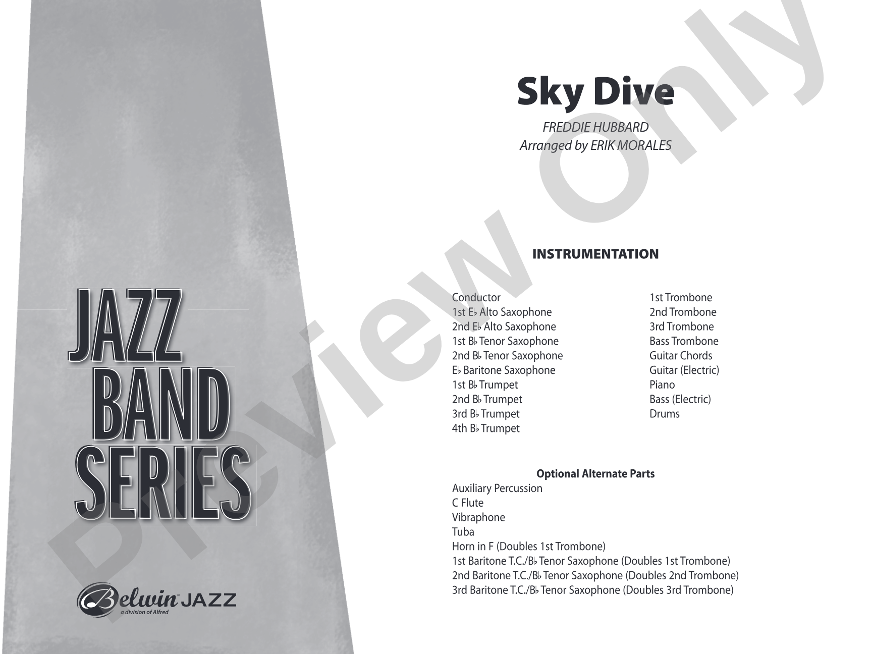 Sky Dive: Jazz Ensemble Conductor Score & Parts