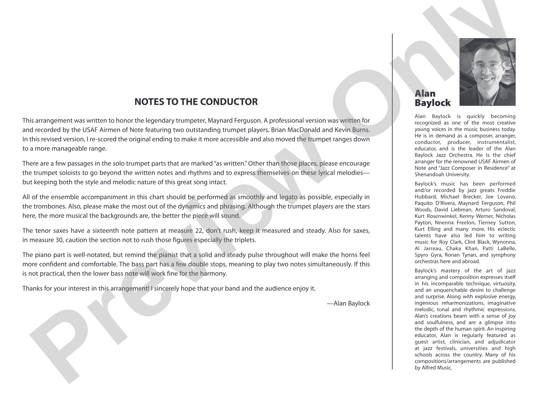 Over the Rainbow: Jazz Ensemble Conductor Score & Parts