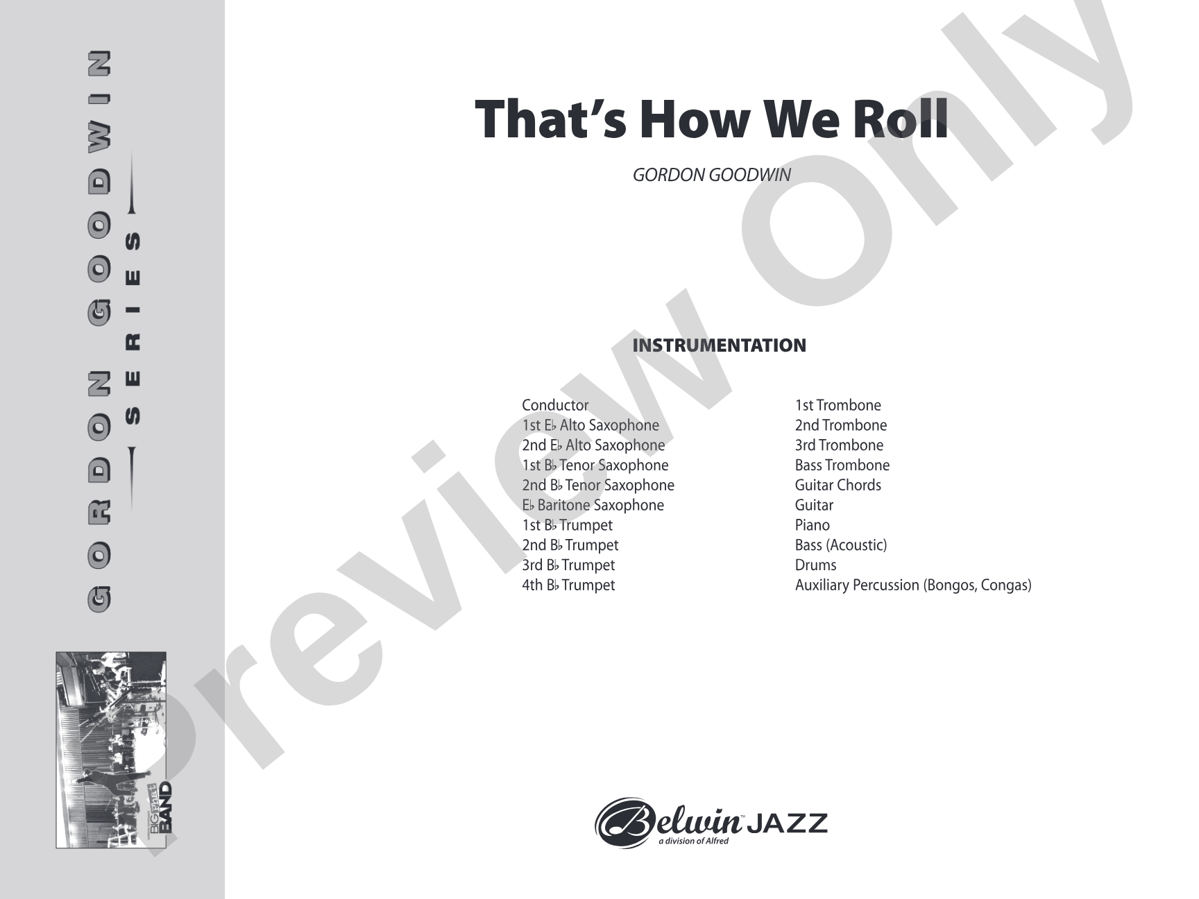 That's How We Roll: Jazz Ensemble Conductor Score & Parts