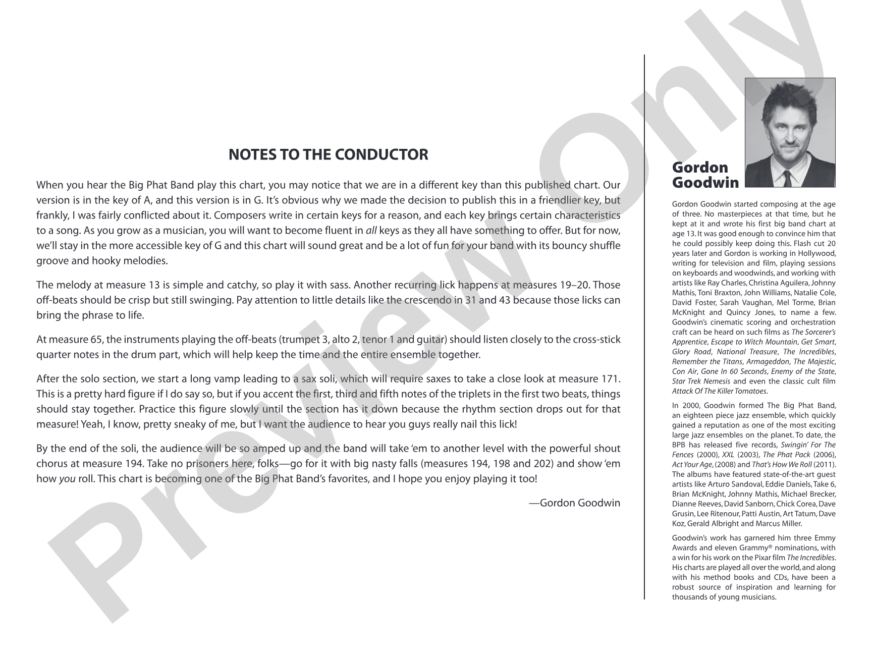 That's How We Roll: Jazz Ensemble Conductor Score & Parts