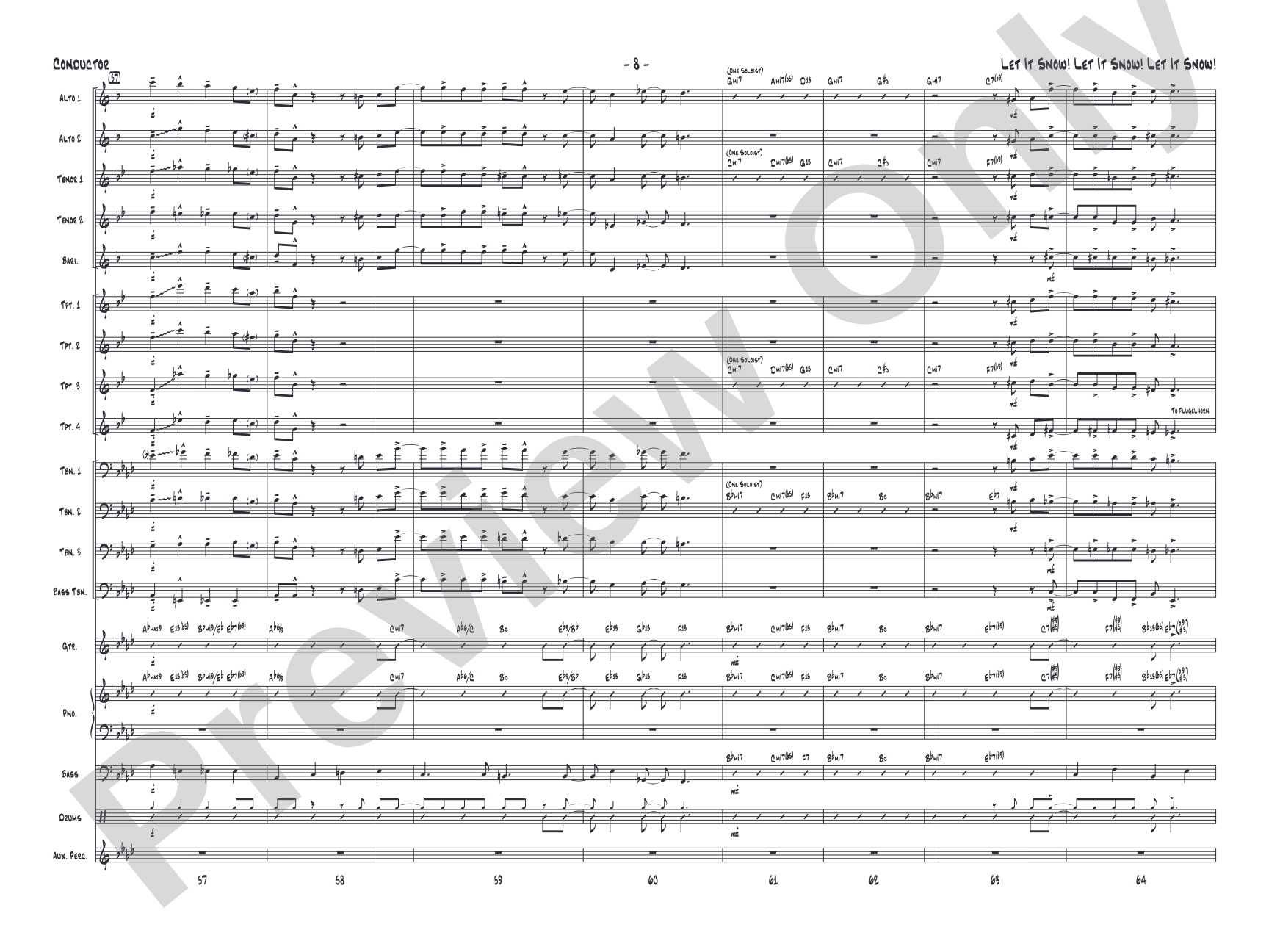 Let It Snow! Let It Snow! Let It Snow!: Jazz Ensemble Conductor Score & Parts