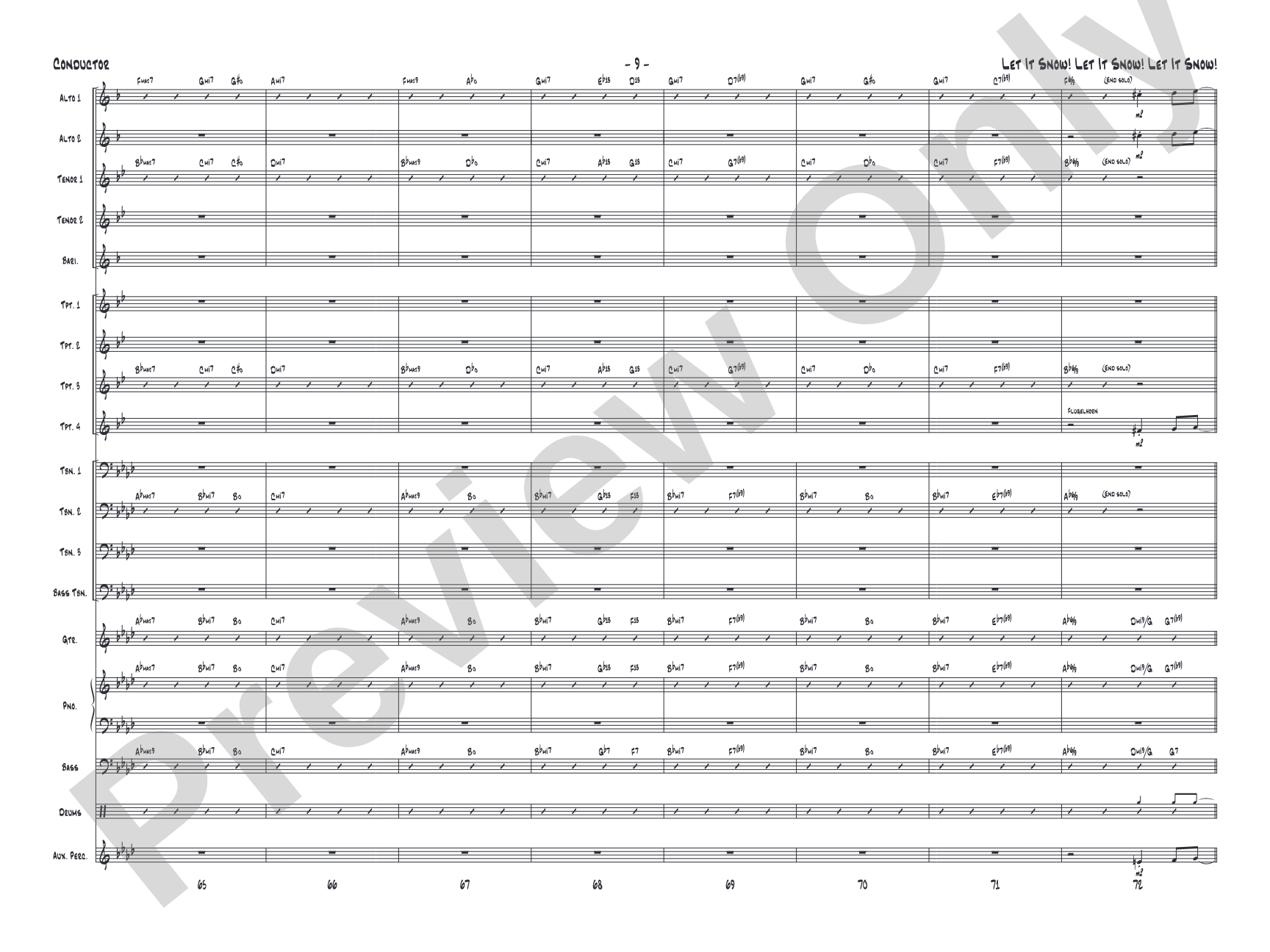 Let It Snow! Let It Snow! Let It Snow!: Jazz Ensemble Conductor Score & Parts