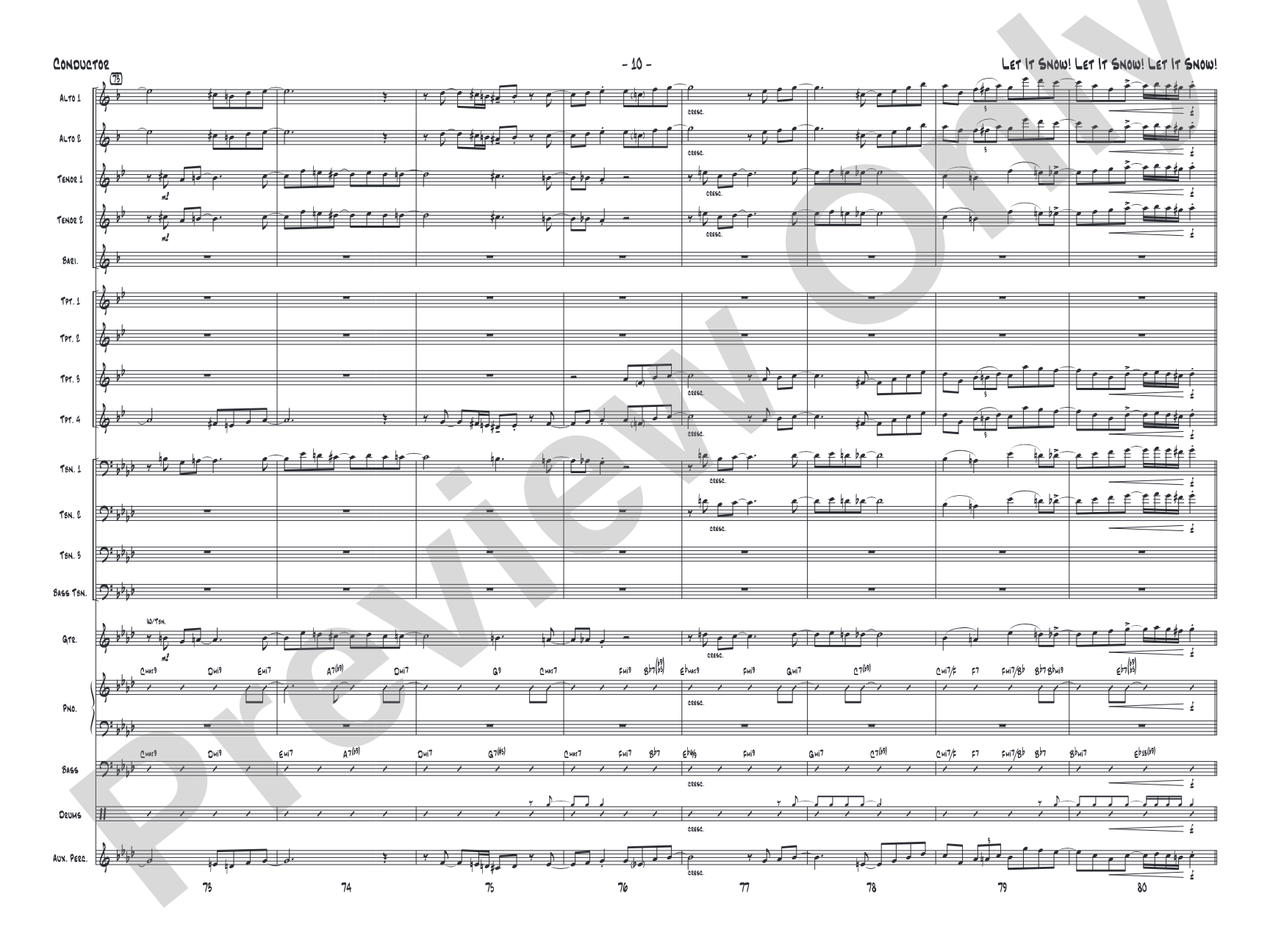 Let It Snow! Let It Snow! Let It Snow!: Jazz Ensemble Conductor Score & Parts