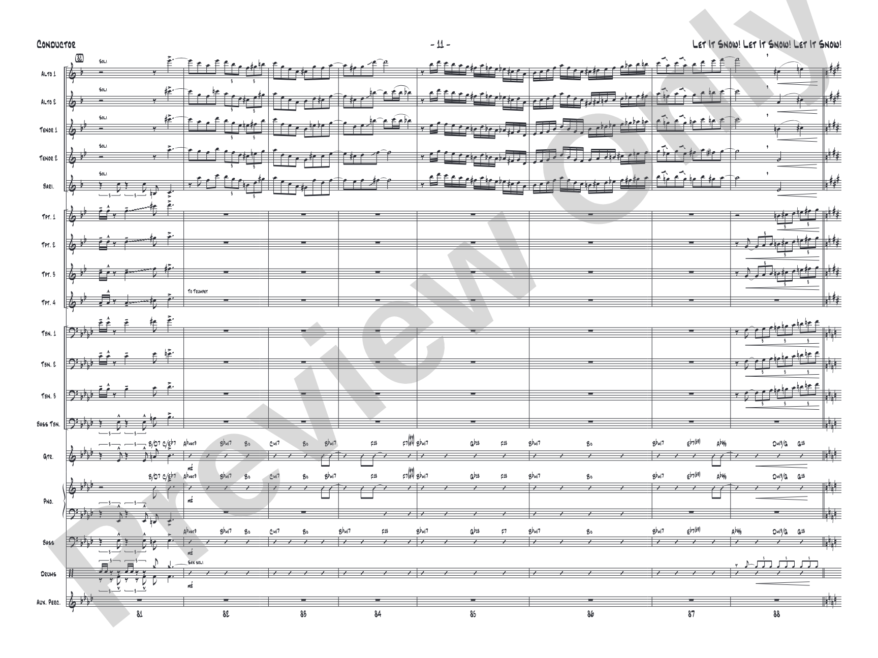 Let It Snow! Let It Snow! Let It Snow!: Jazz Ensemble Conductor Score & Parts