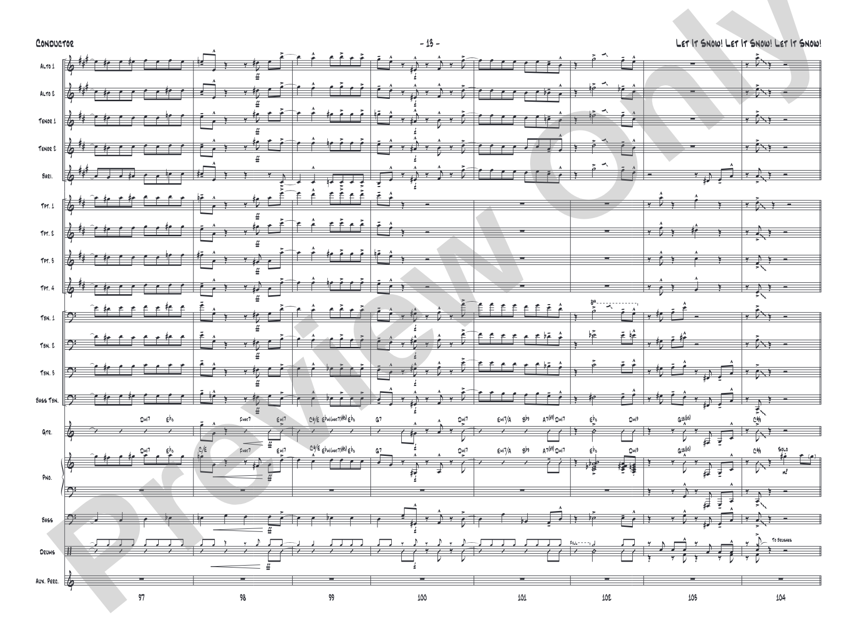 Let It Snow! Let It Snow! Let It Snow!: Jazz Ensemble Conductor Score & Parts
