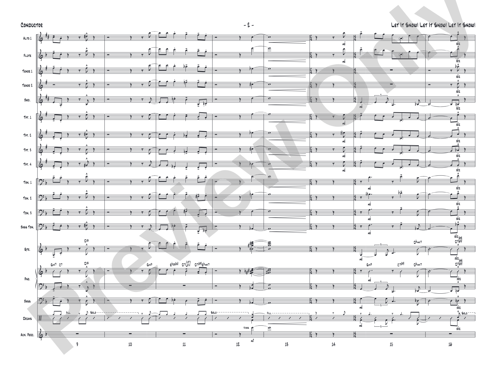 Let It Snow! Let It Snow! Let It Snow!: Jazz Ensemble Conductor Score & Parts