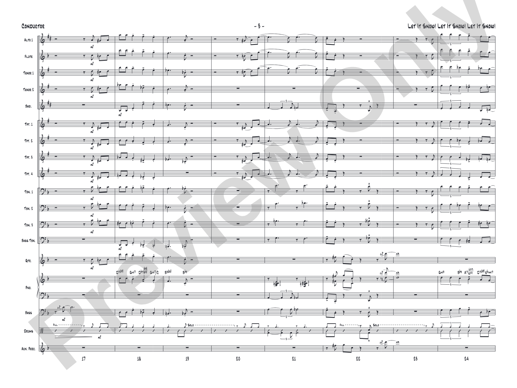 Let It Snow! Let It Snow! Let It Snow!: Jazz Ensemble Conductor Score & Parts