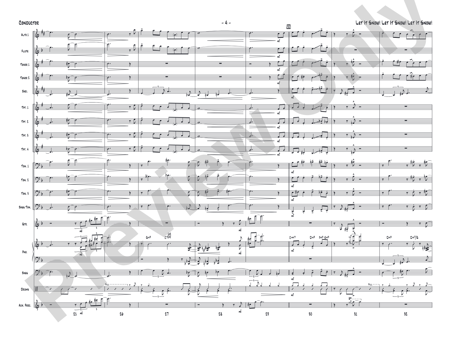 Let It Snow! Let It Snow! Let It Snow!: Jazz Ensemble Conductor Score & Parts