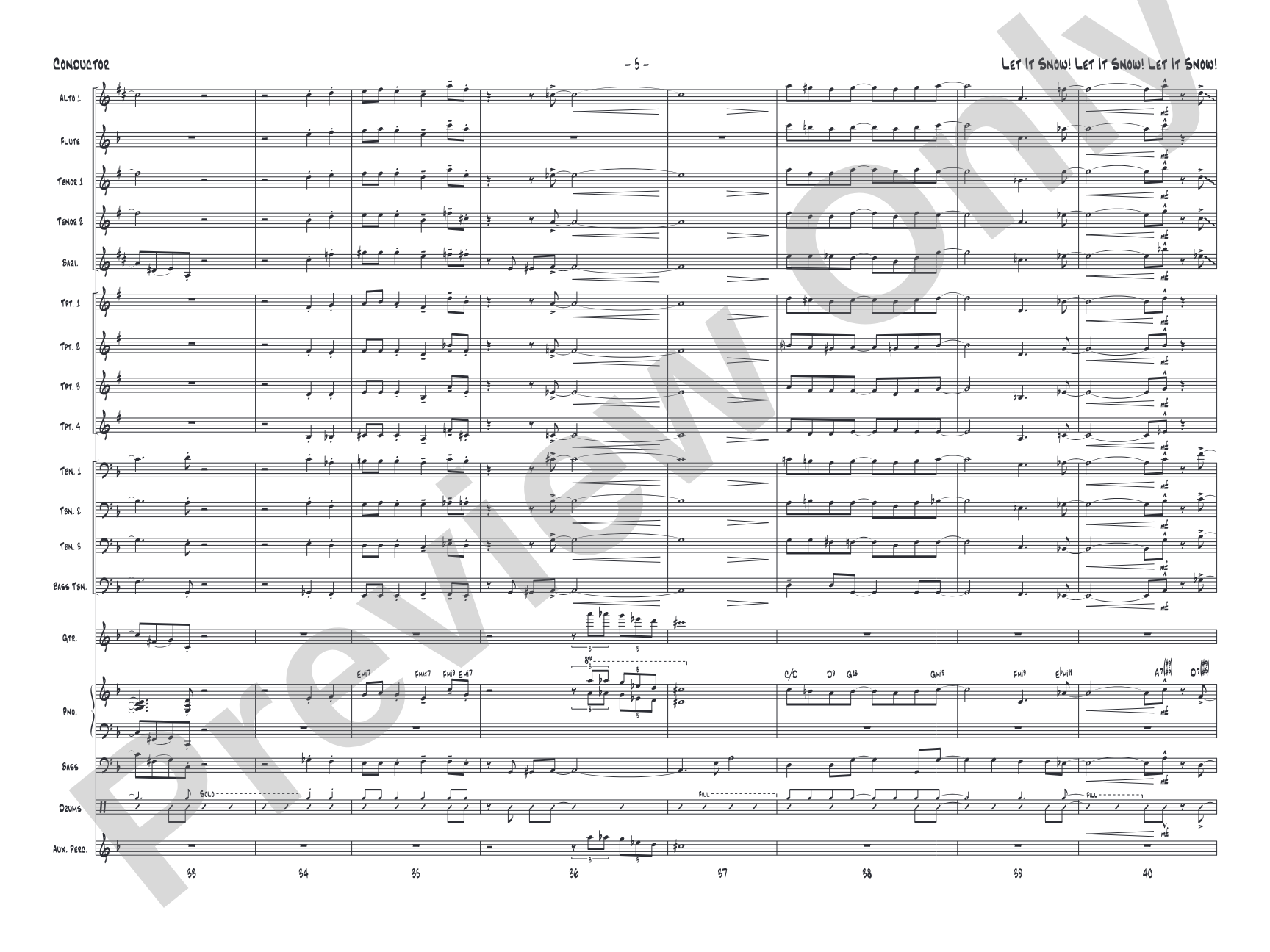 Let It Snow! Let It Snow! Let It Snow!: Jazz Ensemble Conductor Score & Parts