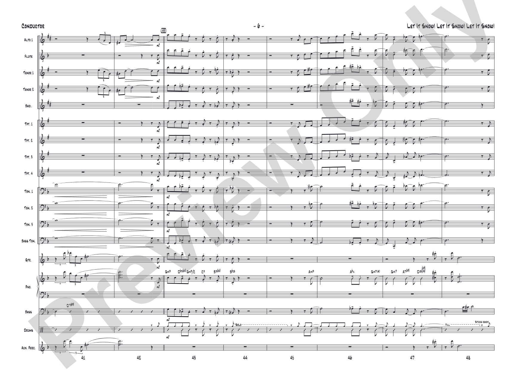 Let It Snow! Let It Snow! Let It Snow!: Jazz Ensemble Conductor Score & Parts