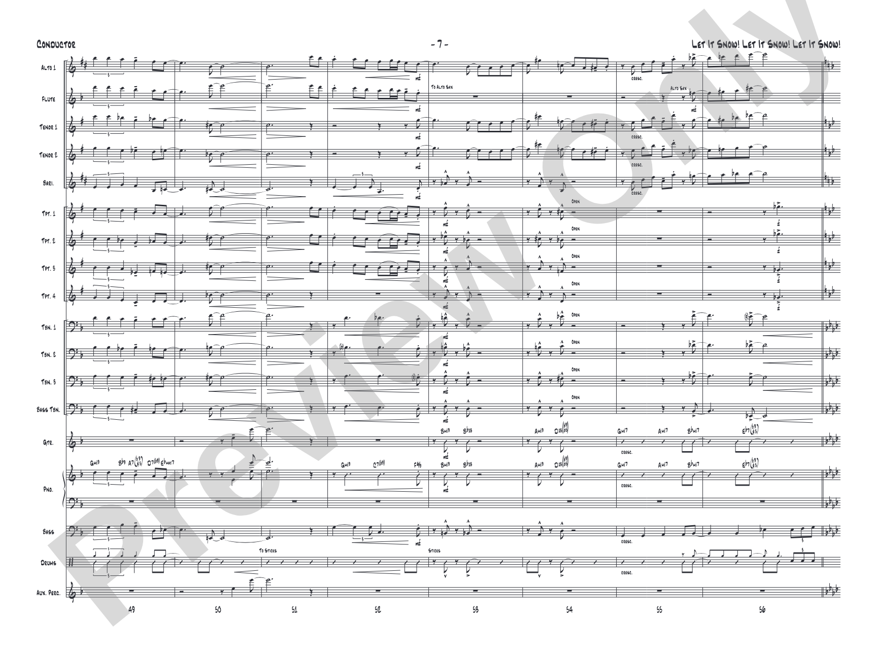 Let It Snow! Let It Snow! Let It Snow!: Jazz Ensemble Conductor Score & Parts