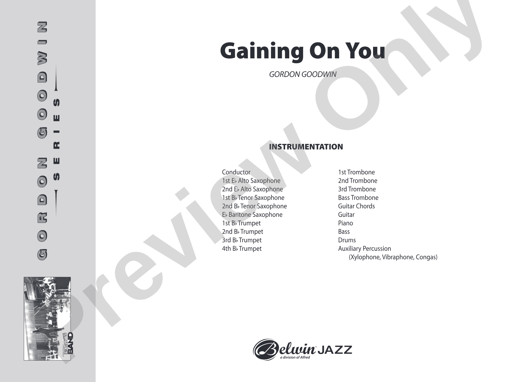 Gaining On You: Jazz Ensemble Conductor Score & Parts