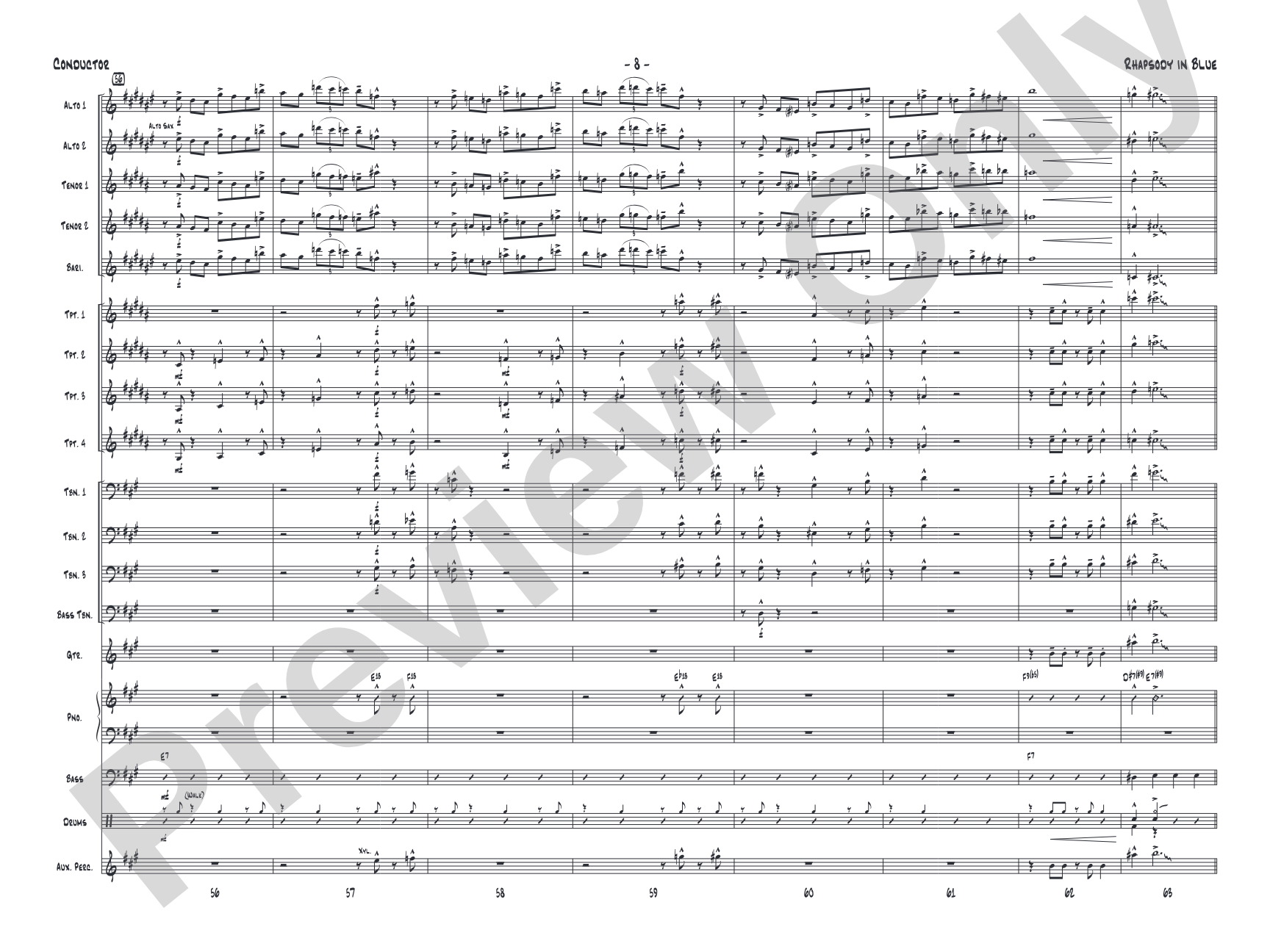 Rhapsody in Blue: Score