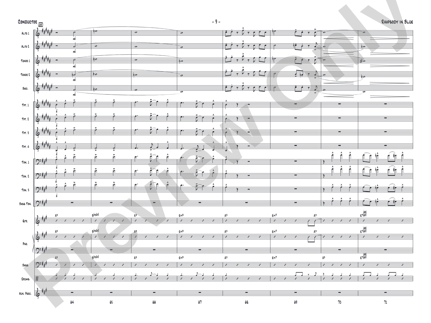 Rhapsody in Blue: Score