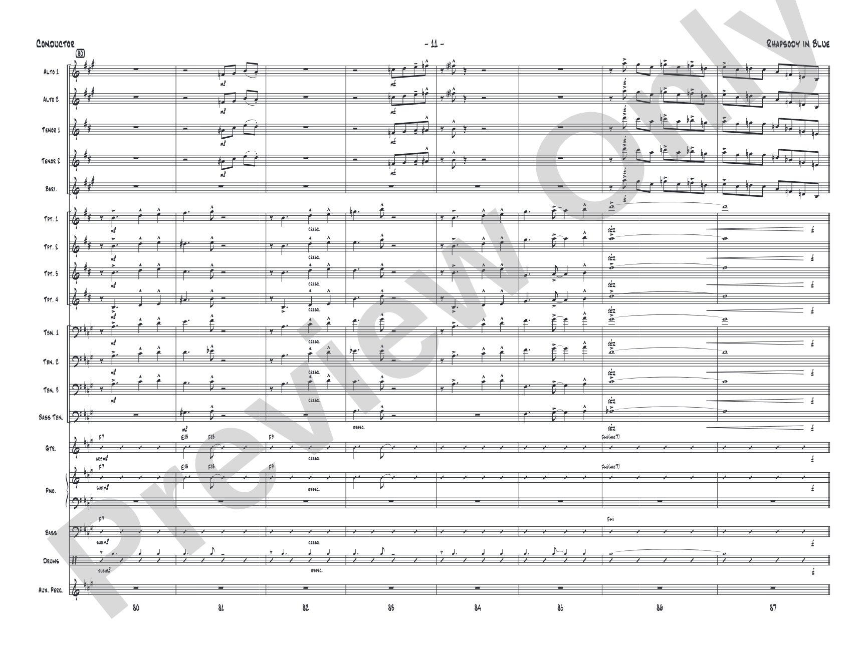 Rhapsody in Blue: Score