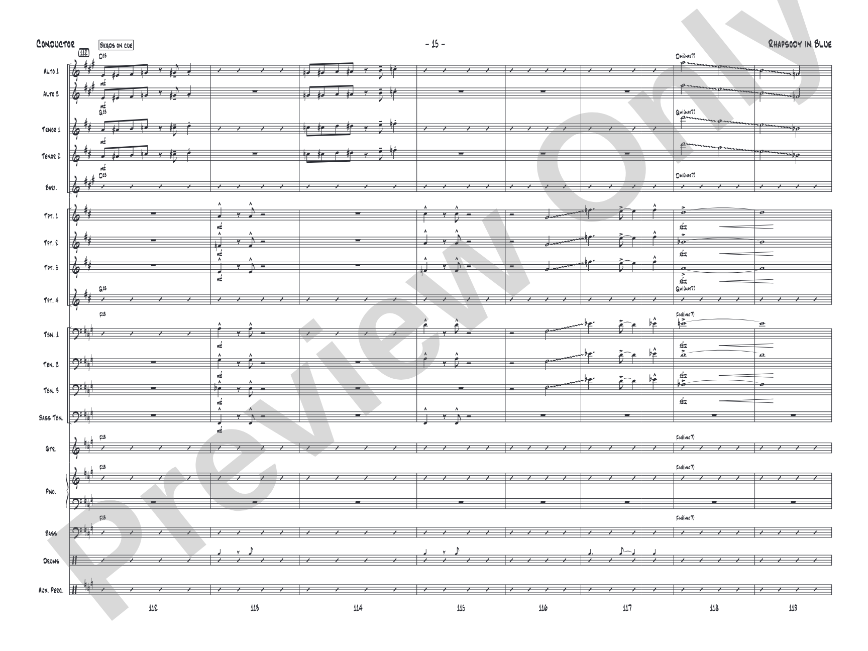Rhapsody in Blue: Score