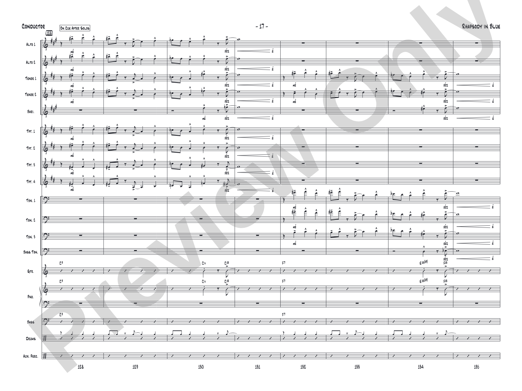 Rhapsody in Blue: Score