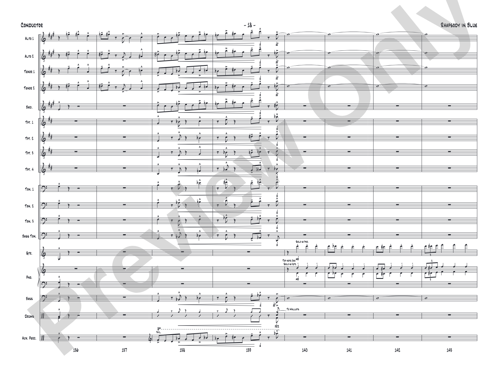 Rhapsody in Blue: Score