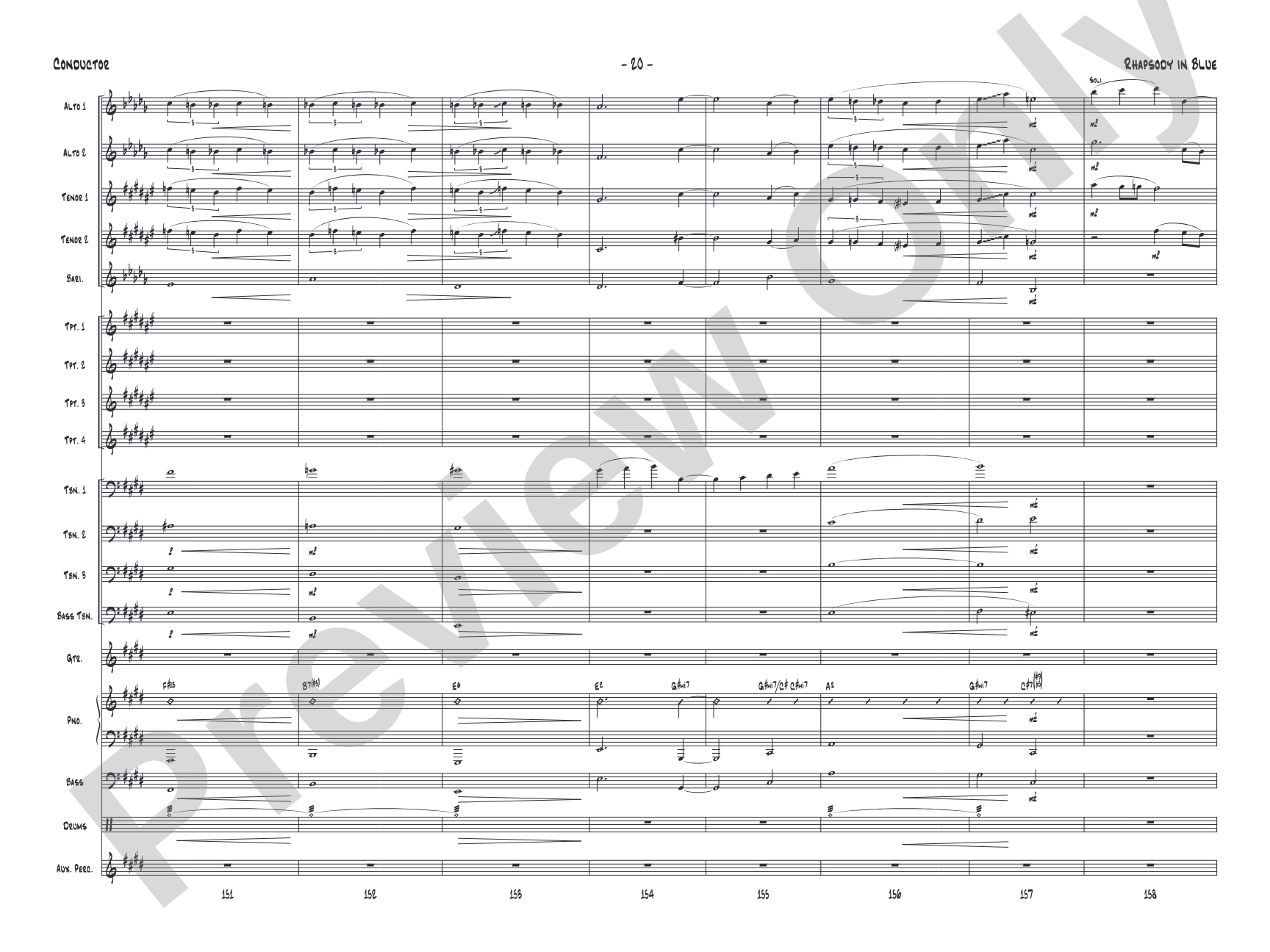 Rhapsody in Blue: Score