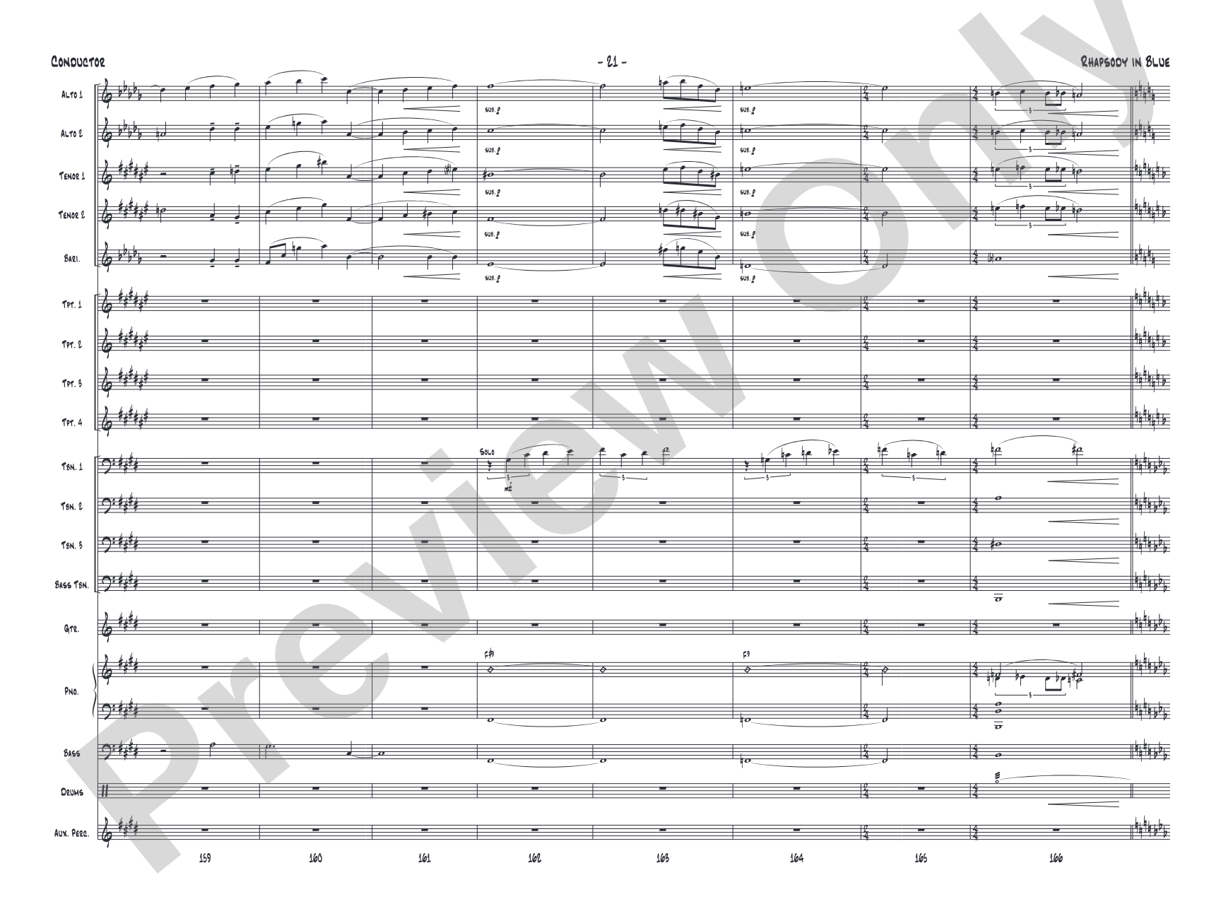 Rhapsody in Blue: Score